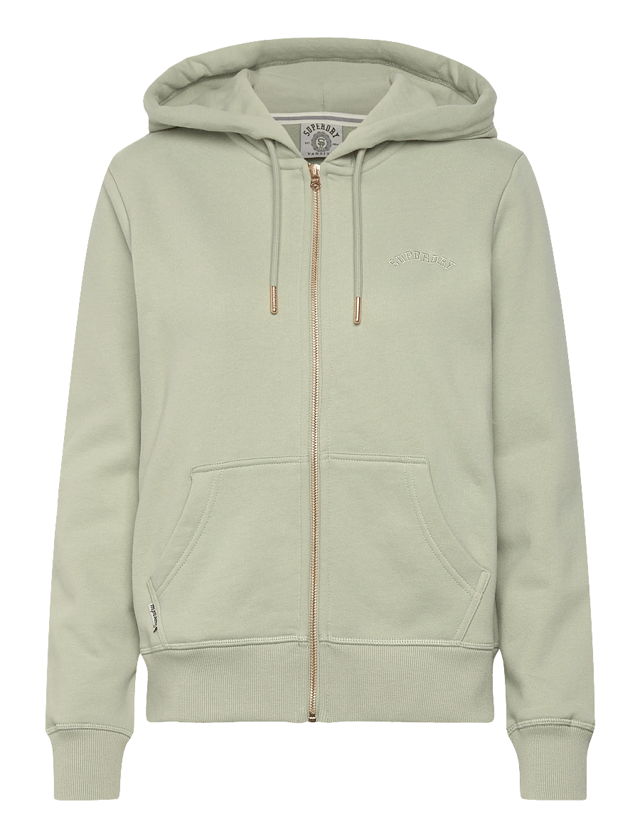 Superdry - ESSENTIAL LOGO ZIPHOOD HB - hoodies - dusty sage - 1