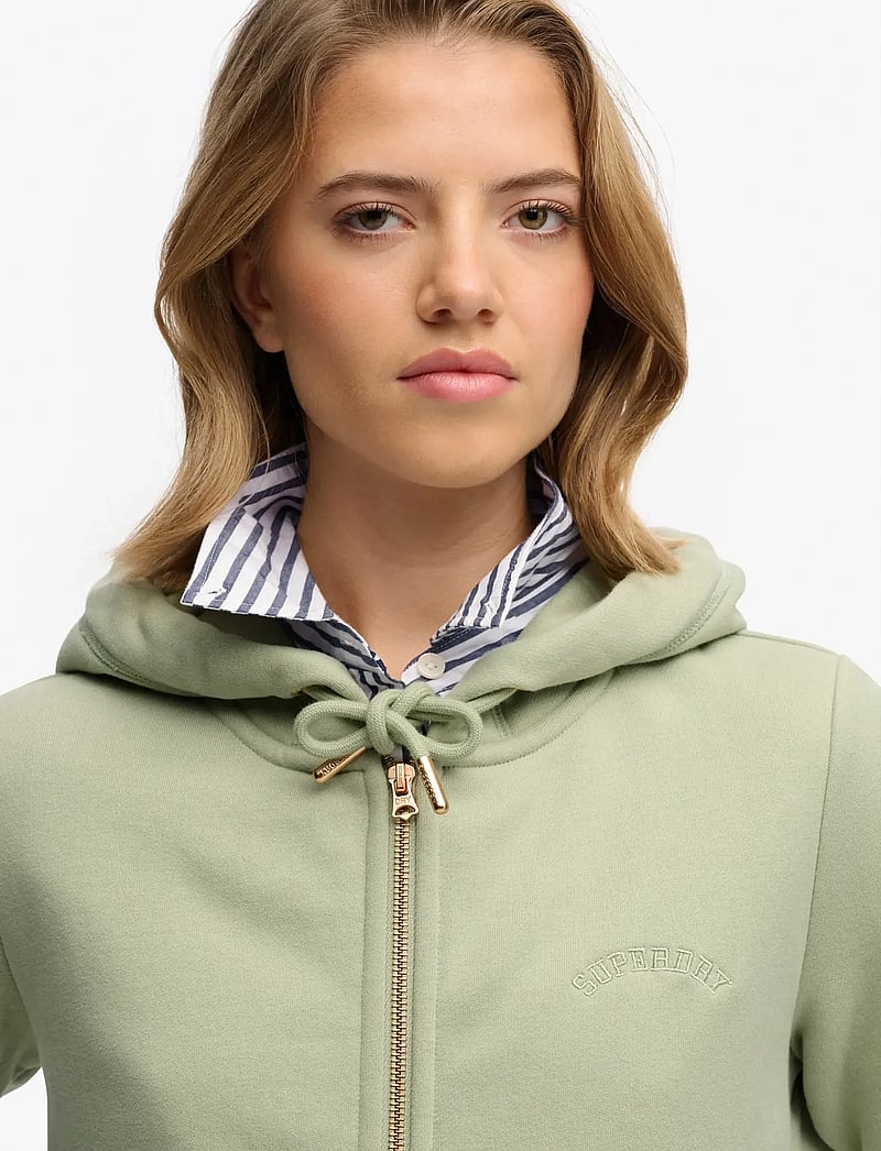 Superdry - ESSENTIAL LOGO ZIPHOOD HB - hoodies - dusty sage - 3