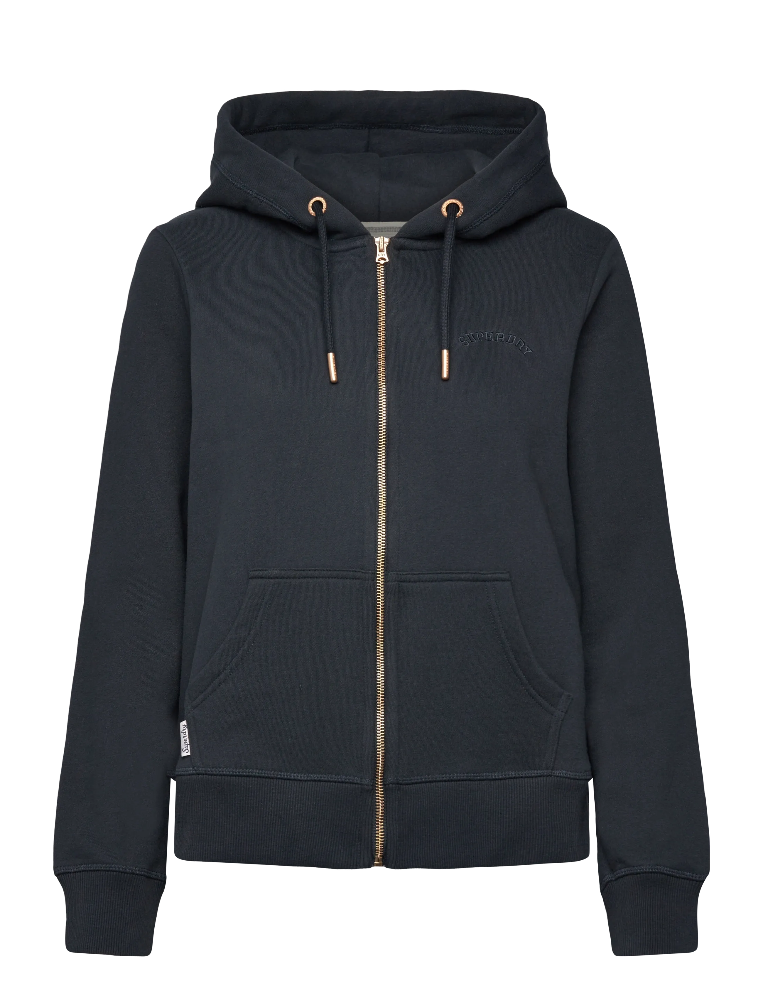Superdry ESSENTIAL LOGO ZIPHOOD HB - Kapuutsiga dressipluusid - ECLIPSE NAVY / navy