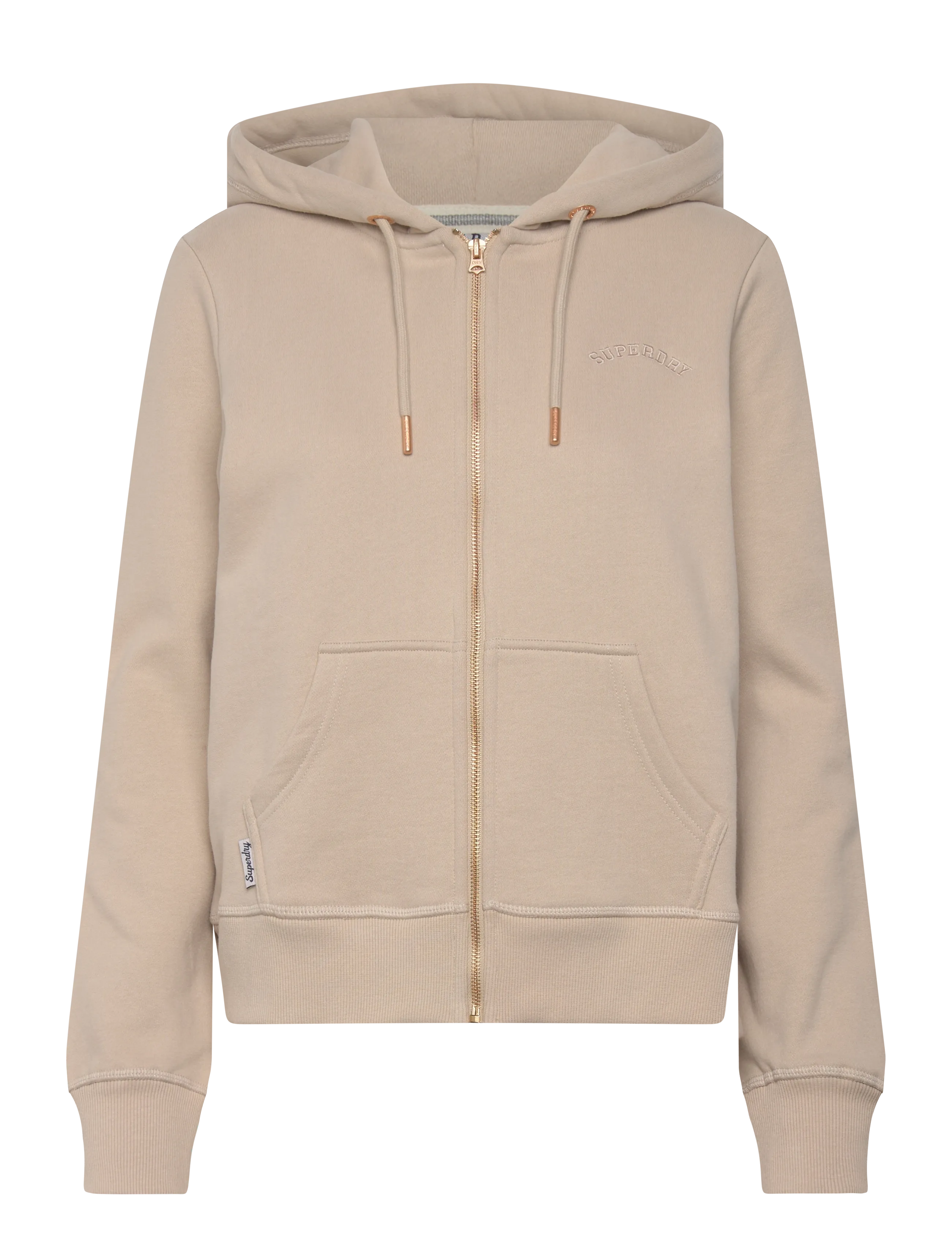 Superdry ESSENTIAL LOGO ZIPHOOD HB - Superdry - FEATHER GREY / beige