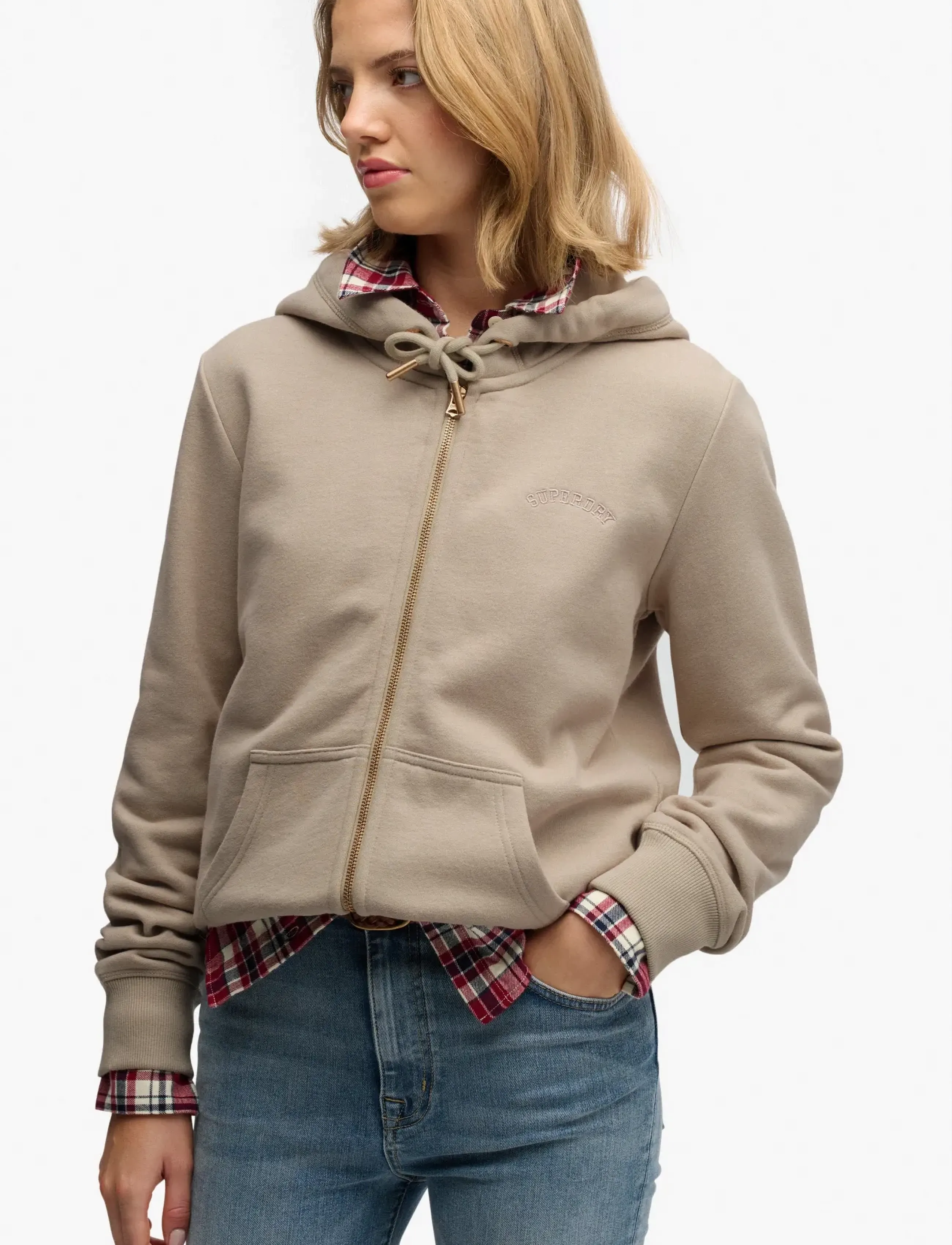 Superdry - ESSENTIAL LOGO ZIPHOOD HB - hoodies - feather grey - 4