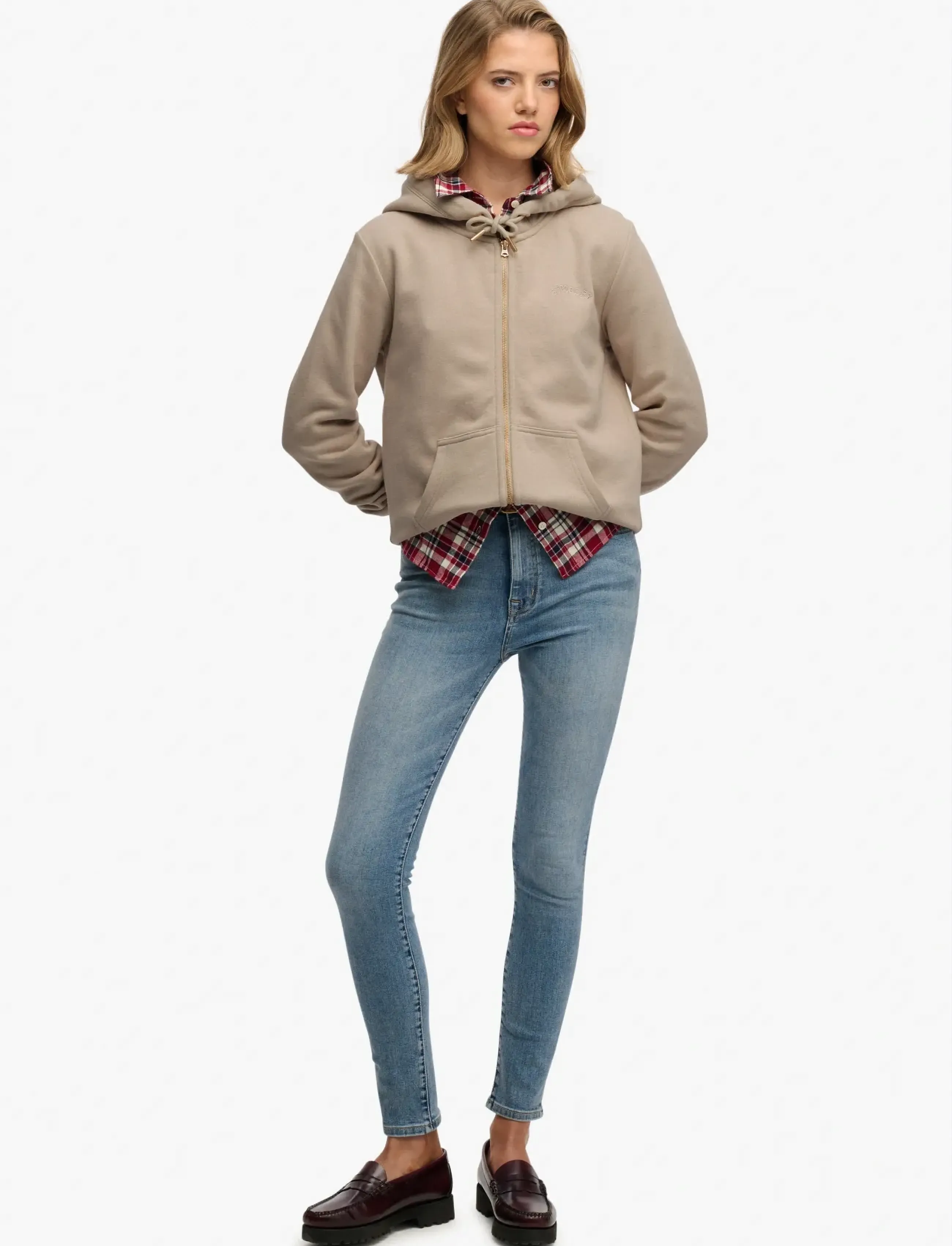 Superdry - ESSENTIAL LOGO ZIPHOOD HB - hoodies - feather grey - 5