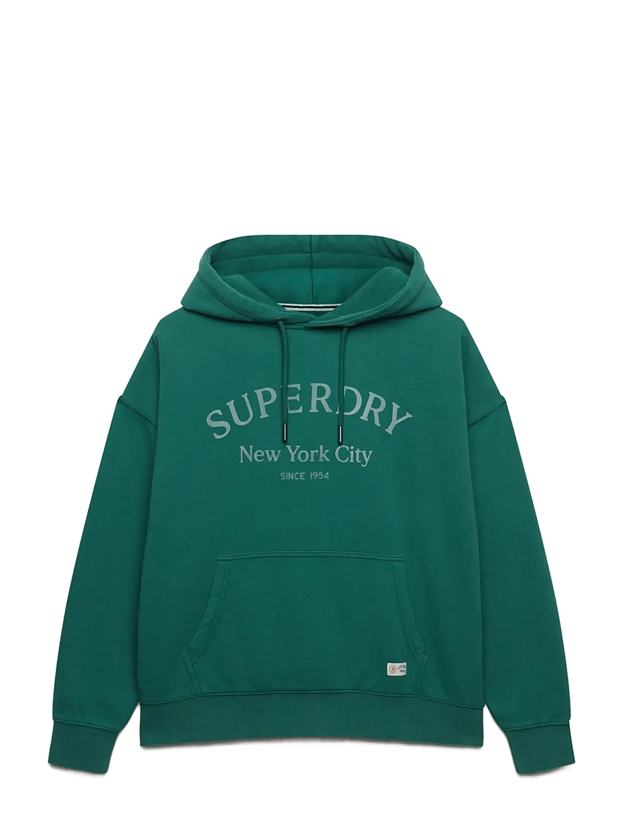 Superdry - LUXE CASUAL RELAXED HOOD - kapuzenpullover - pine green - 1