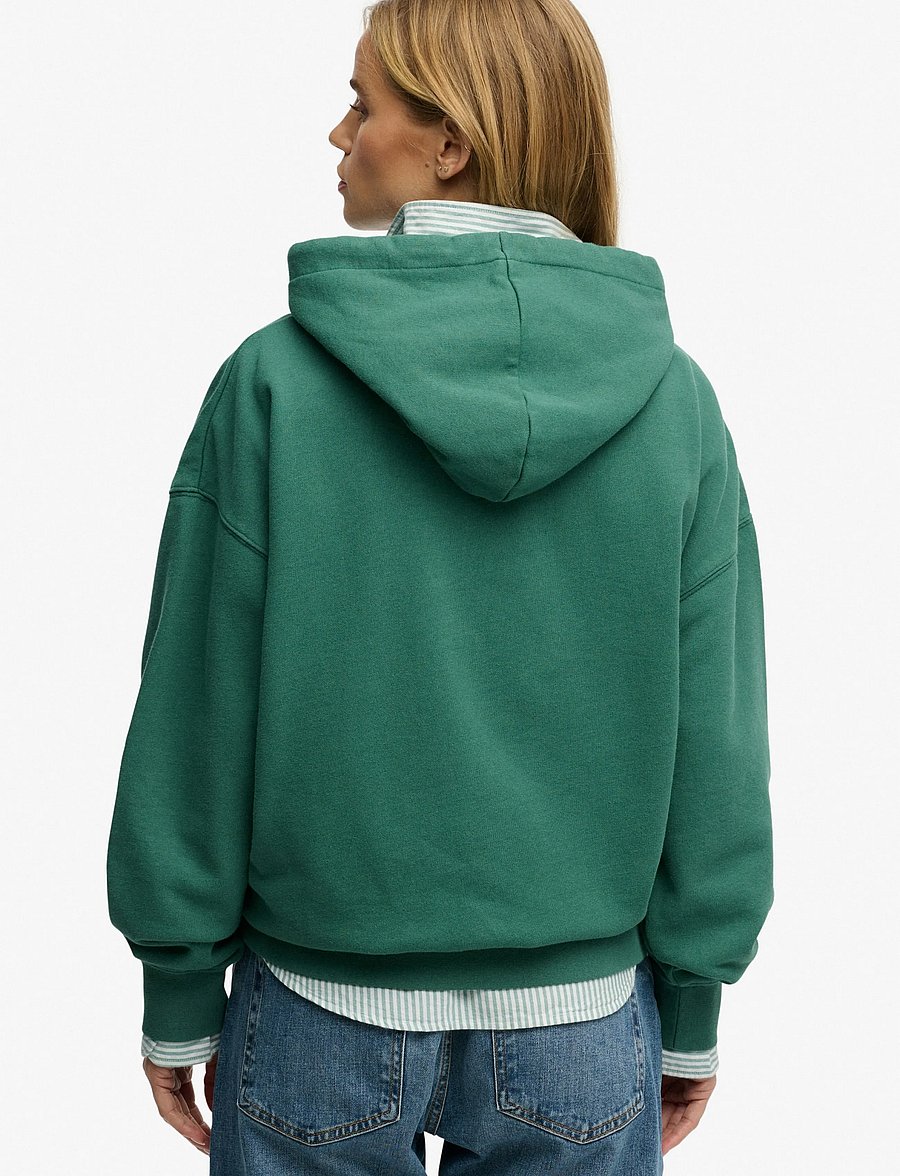 Superdry - LUXE CASUAL RELAXED HOOD - kapuzenpullover - pine green - 3