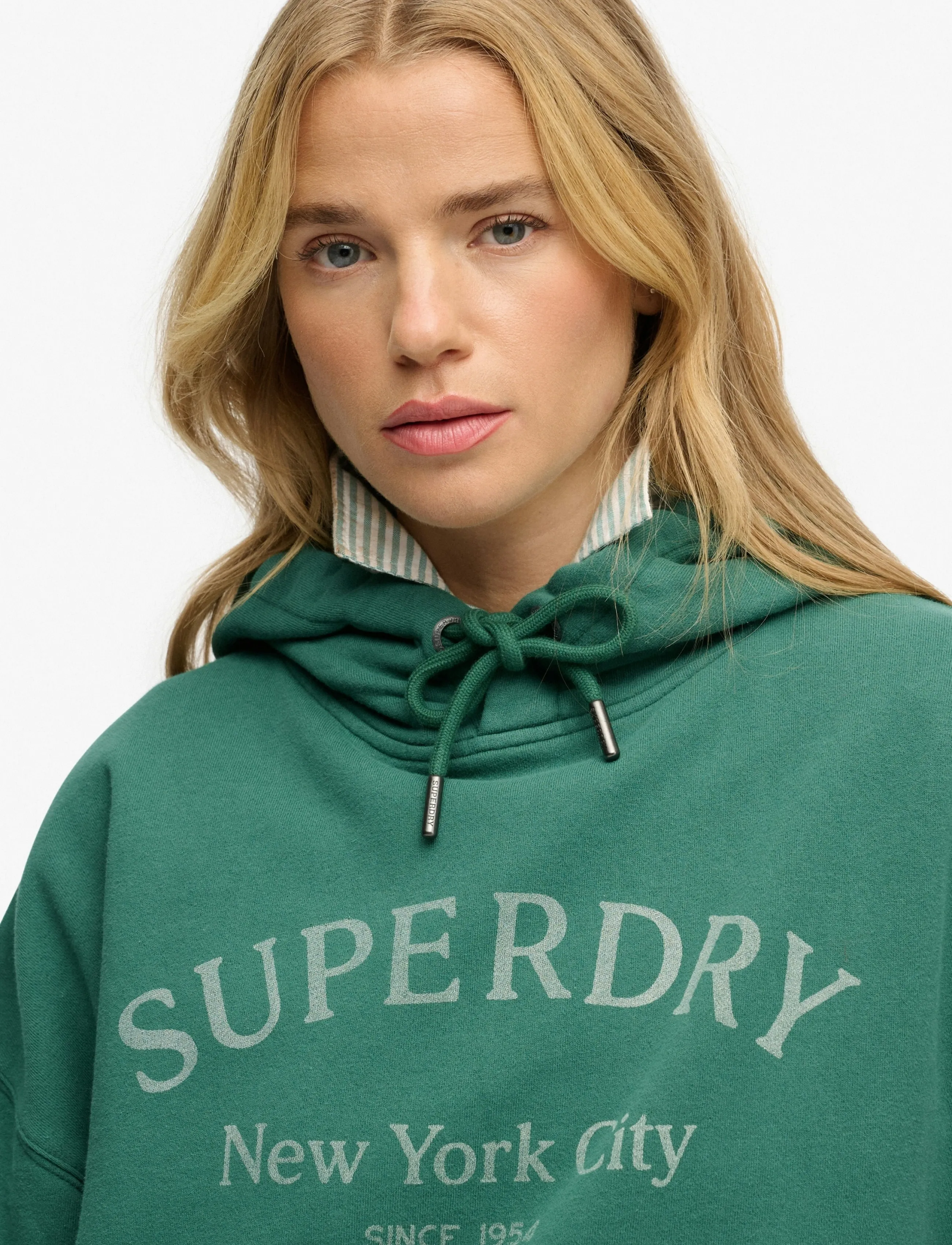 Superdry - LUXE CASUAL RELAXED HOOD - kapuzenpullover - pine green - 4