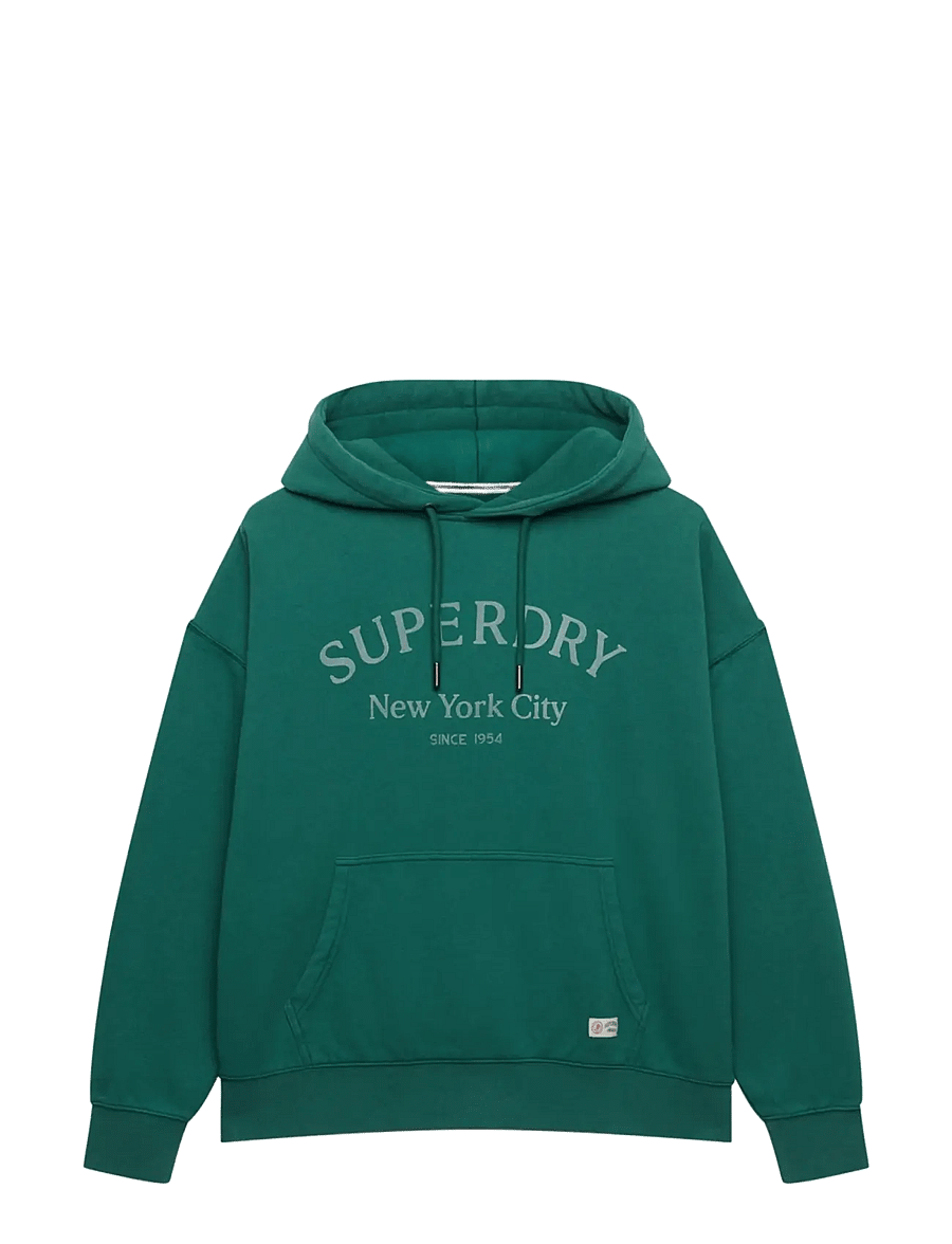 Superdry - LUXE CASUAL RELAXED HOOD - kapuzenpullover - pine green - 2