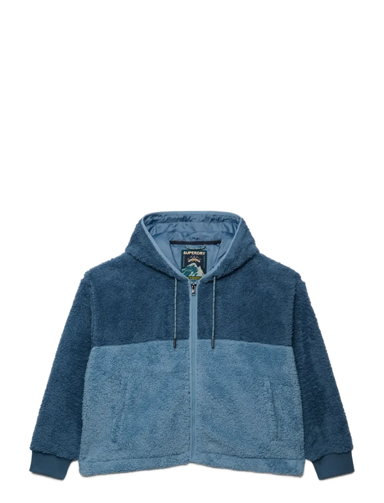 Superdry - SUPER SOFT ZIPHOOD - vinterjackor - washed denim bl/dry slate blue - 1