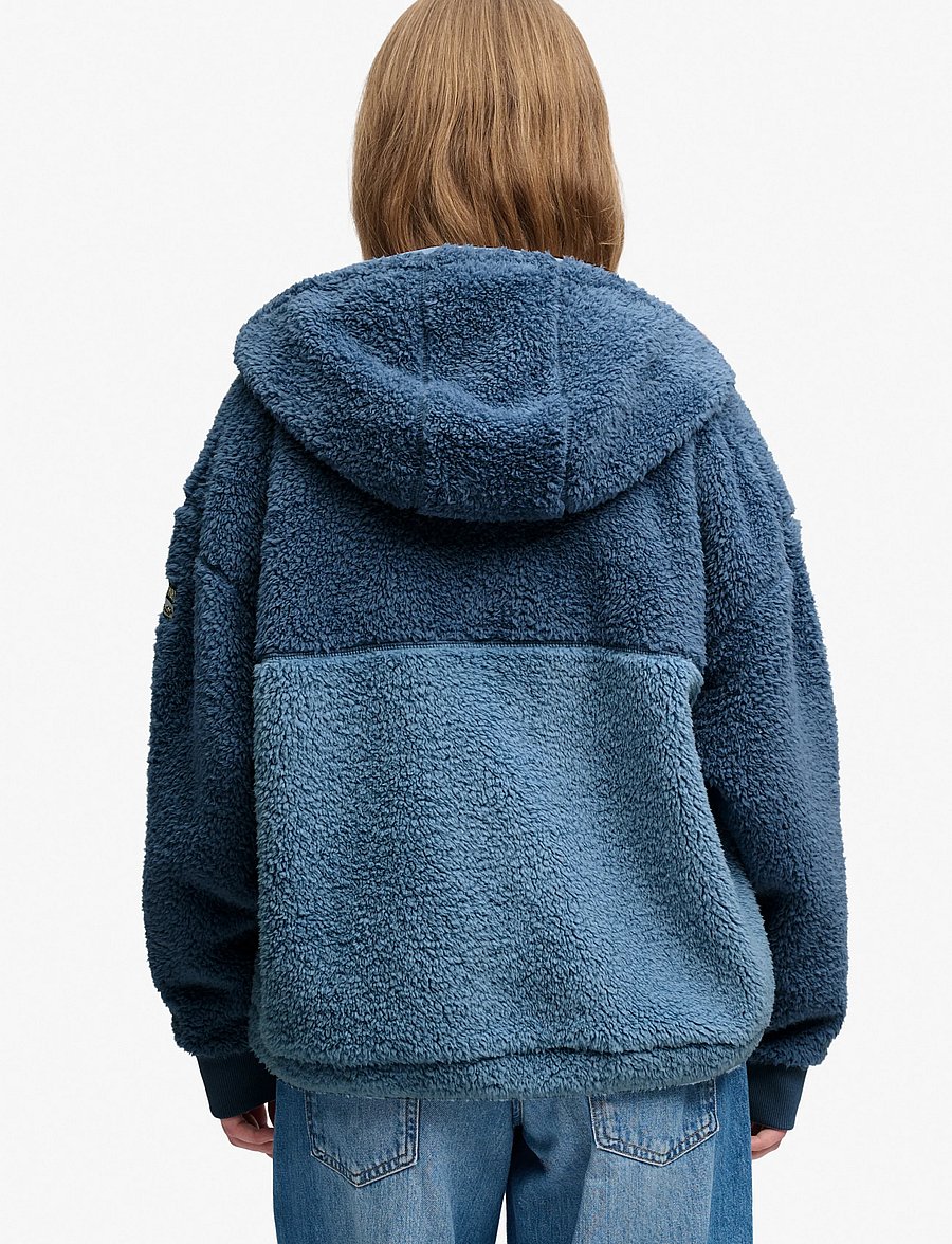 Superdry - SUPER SOFT ZIPHOOD - vinterjackor - washed denim bl/dry slate blue - 5