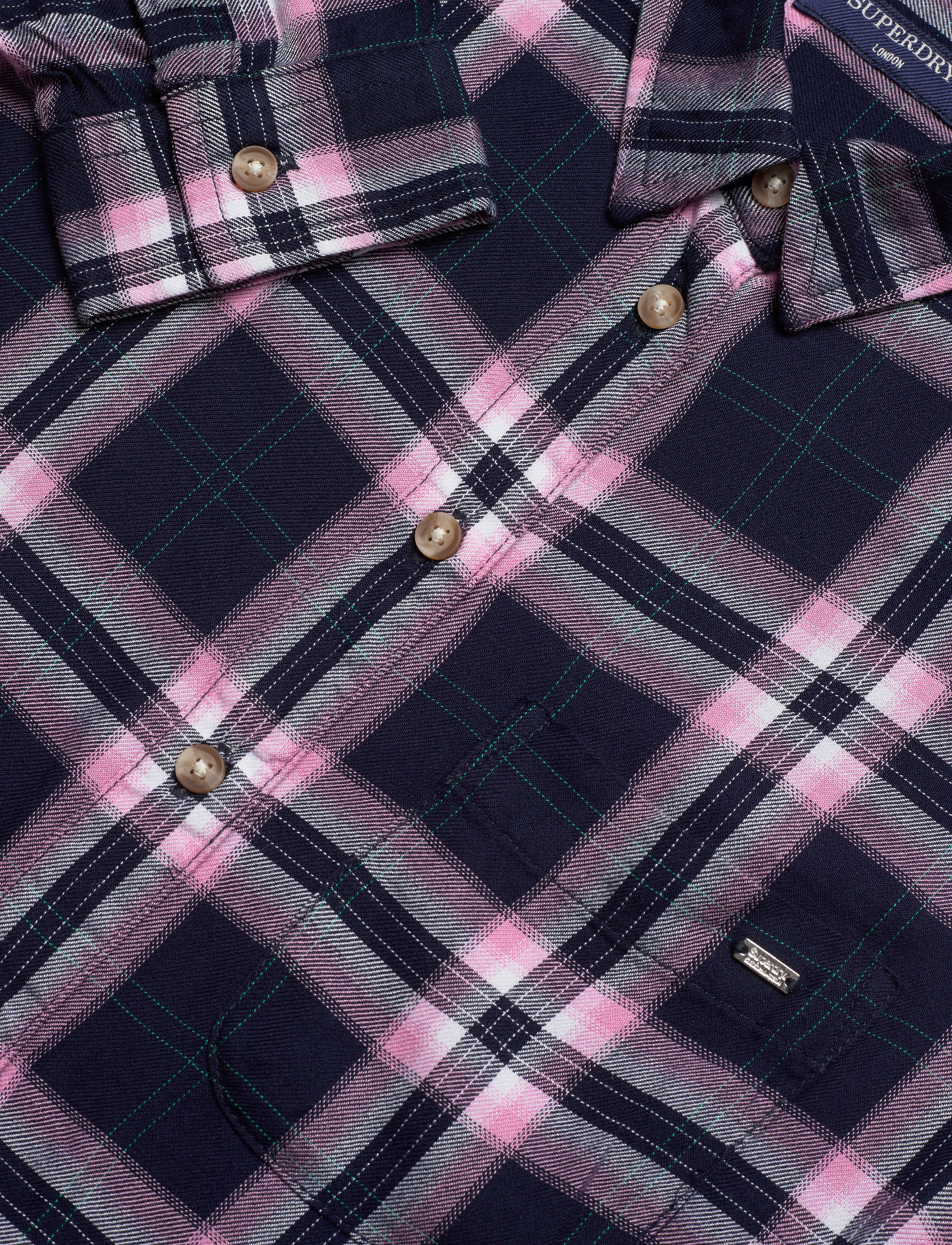 Superdry - LIGHTWEIGHT CHECK SHIRT - navy check - 2