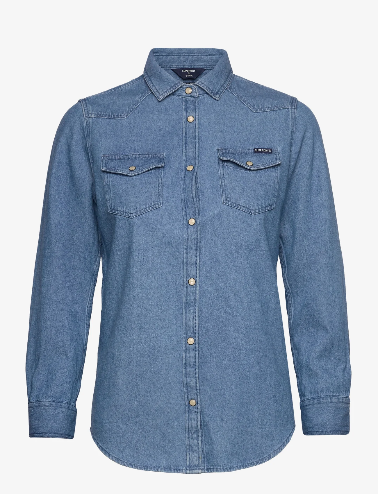 Superdry - DENIM CLASSIC WESTERN SHIRT - denimskjorter - light wash - 0