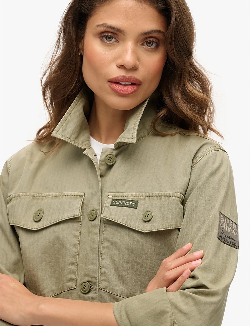 Superdry - MILITARY OVERSHIRT - overshirts - dark sage green - 2