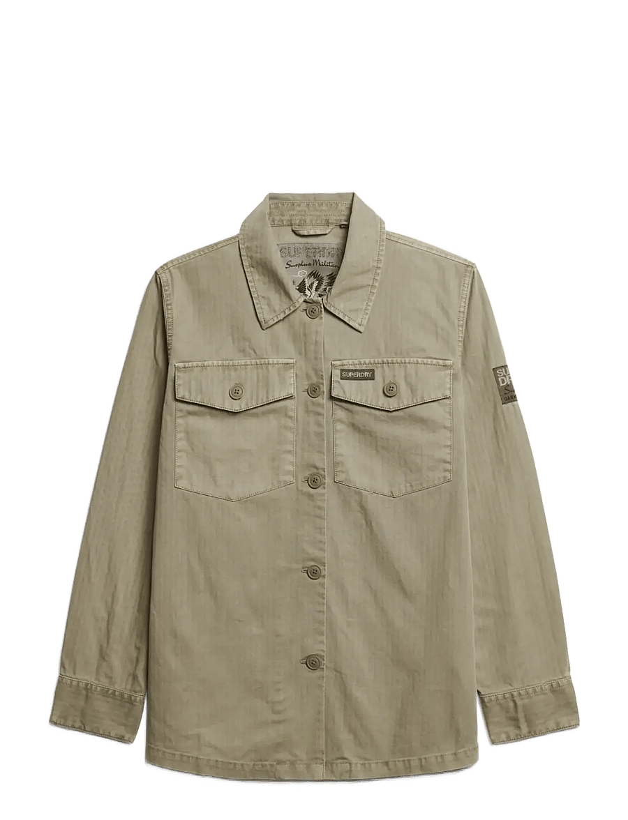 Superdry - MILITARY OVERSHIRT - overshirts - dark sage green - 2