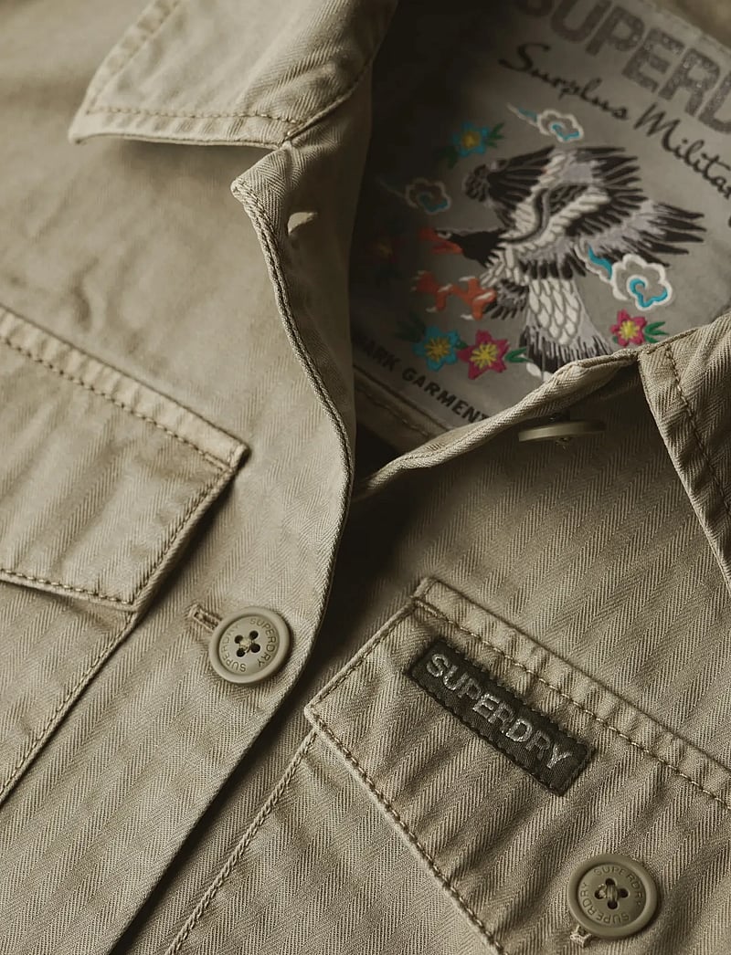 Superdry - MILITARY OVERSHIRT - overshirts - dark sage green - 5