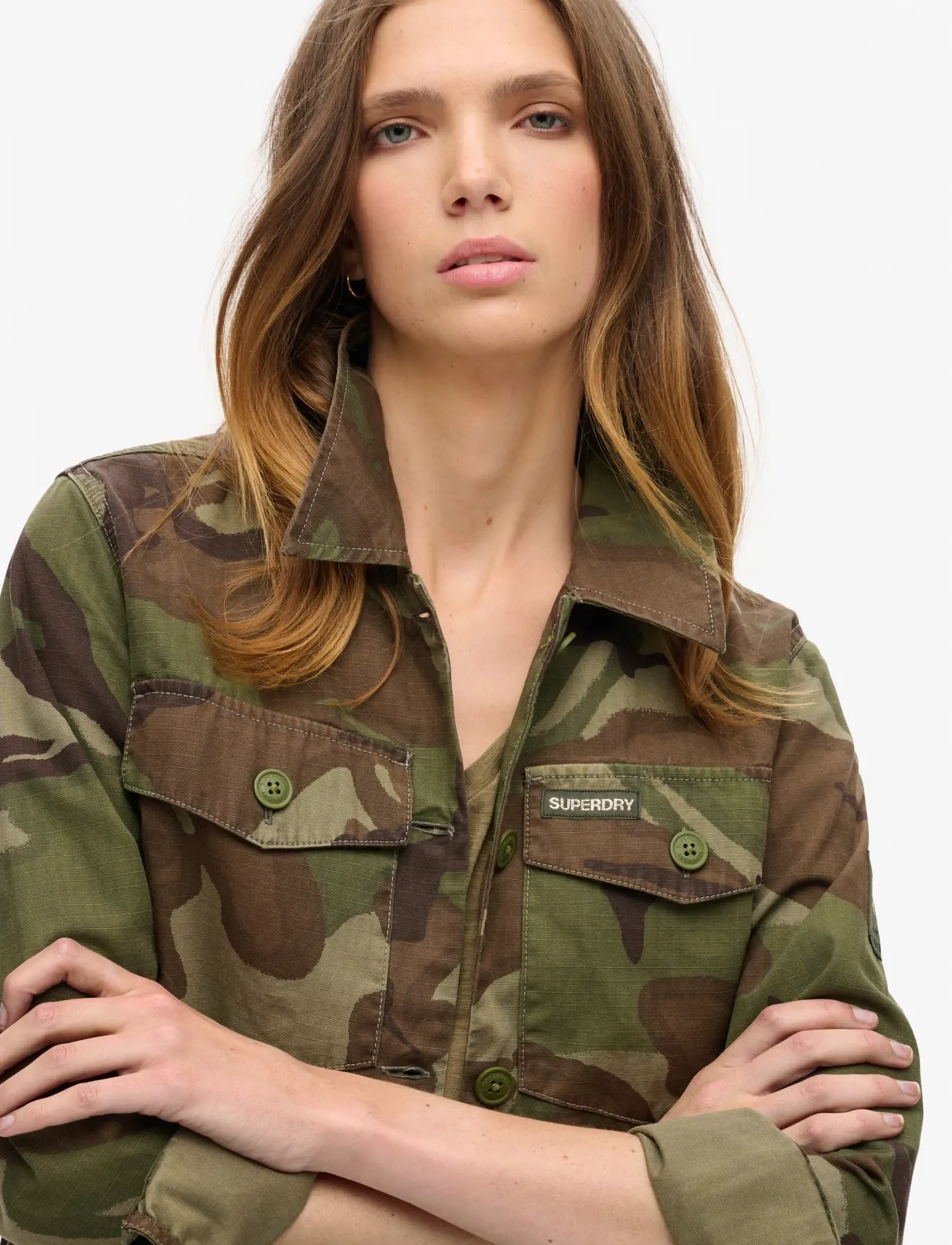 Superdry - MILITARY OVERSHIRT - outline camo - 3