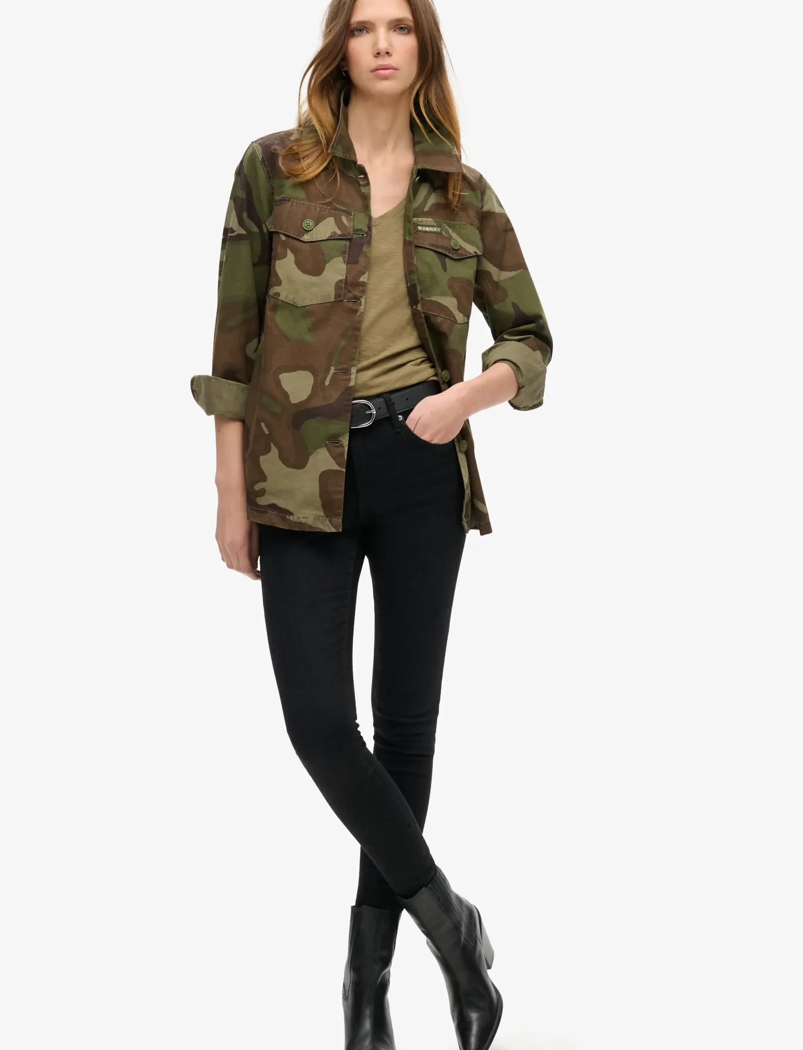Superdry - MILITARY OVERSHIRT - outline camo - 4