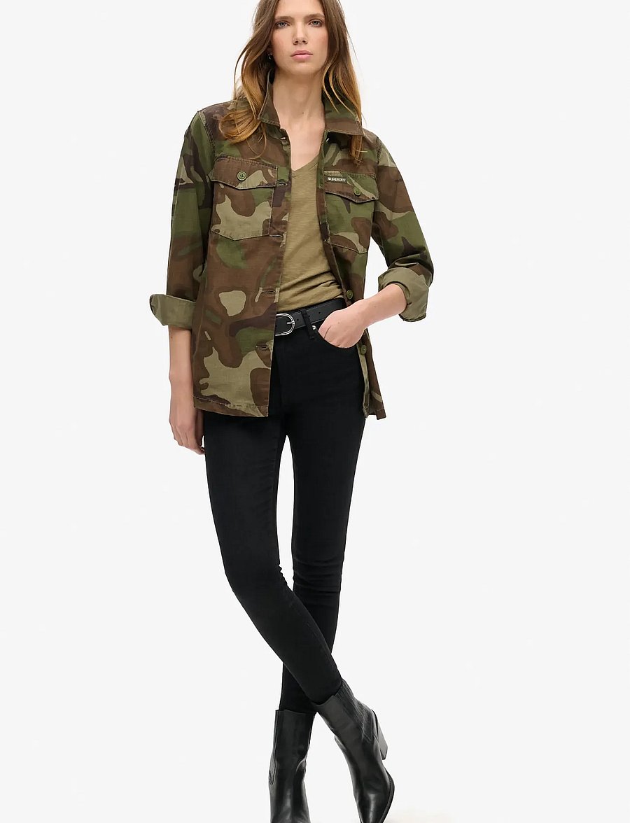 Superdry - MILITARY OVERSHIRT - outline camo - 4