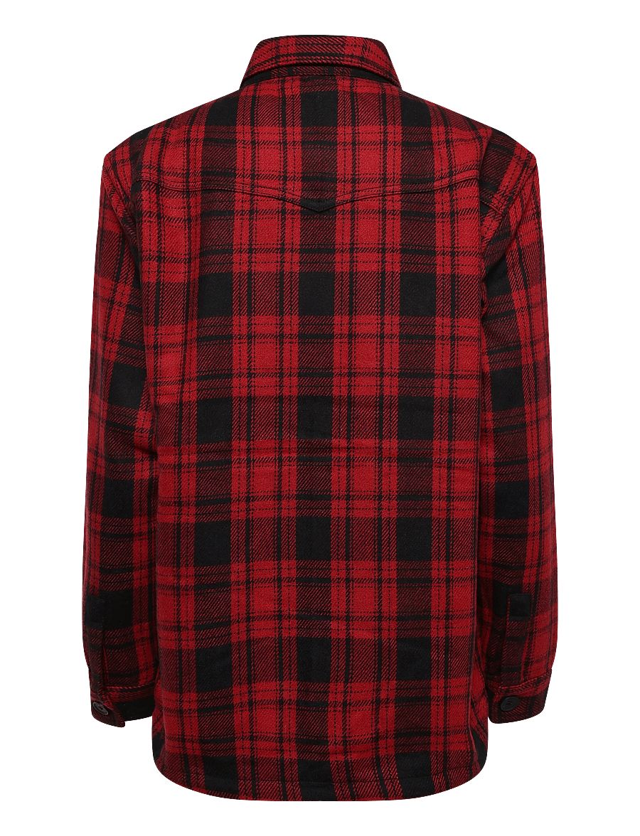 Superdry - BORG CHECK OVERSHIRT - overshirts - red check - 2