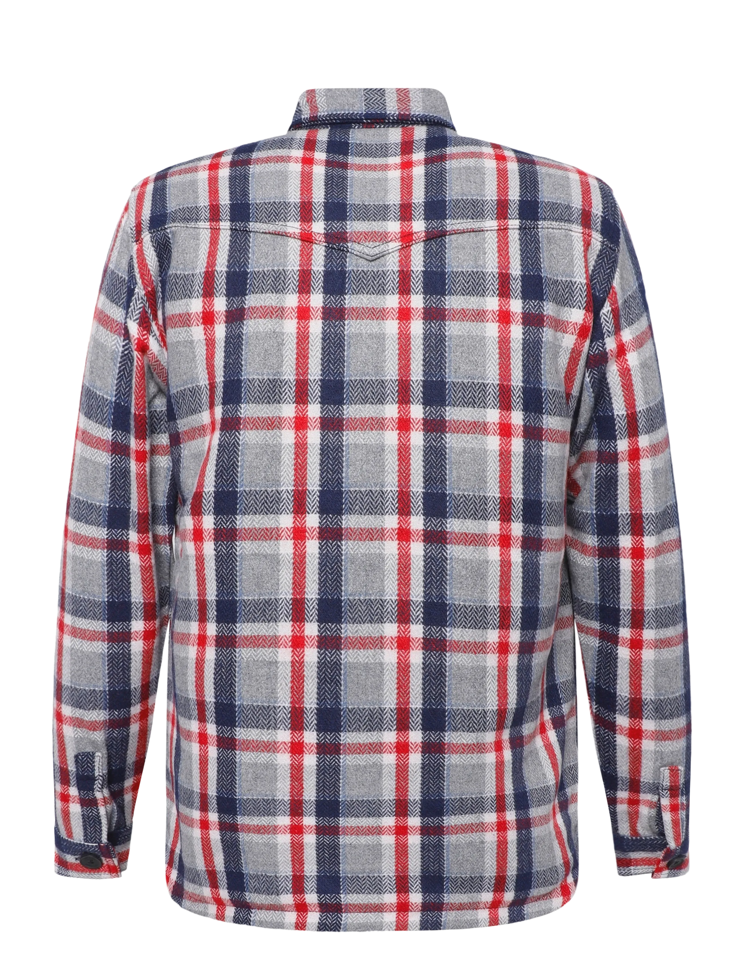 Superdry - BORG CHECK OVERSHIRT - forårsjakker - red/grey check - 2