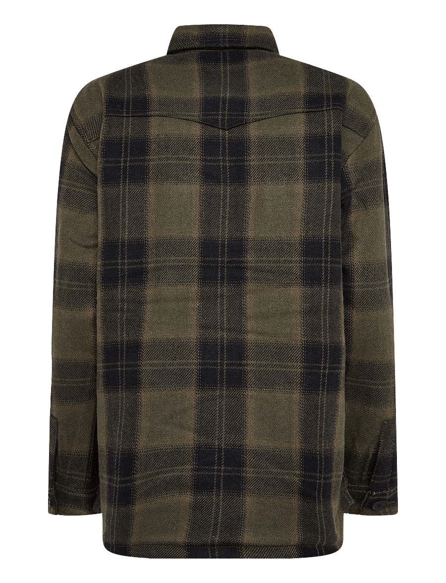 Superdry - BORG CHECK OVERSHIRT - overshirts - roderick check olive - 2