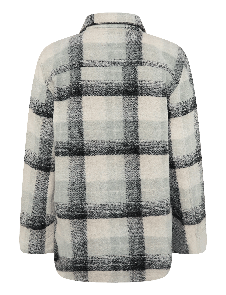 Superdry - HEAVYWEIGHT UNLINED OVERSHIRT - wolljacken - pale blue/black/ivory check - 2