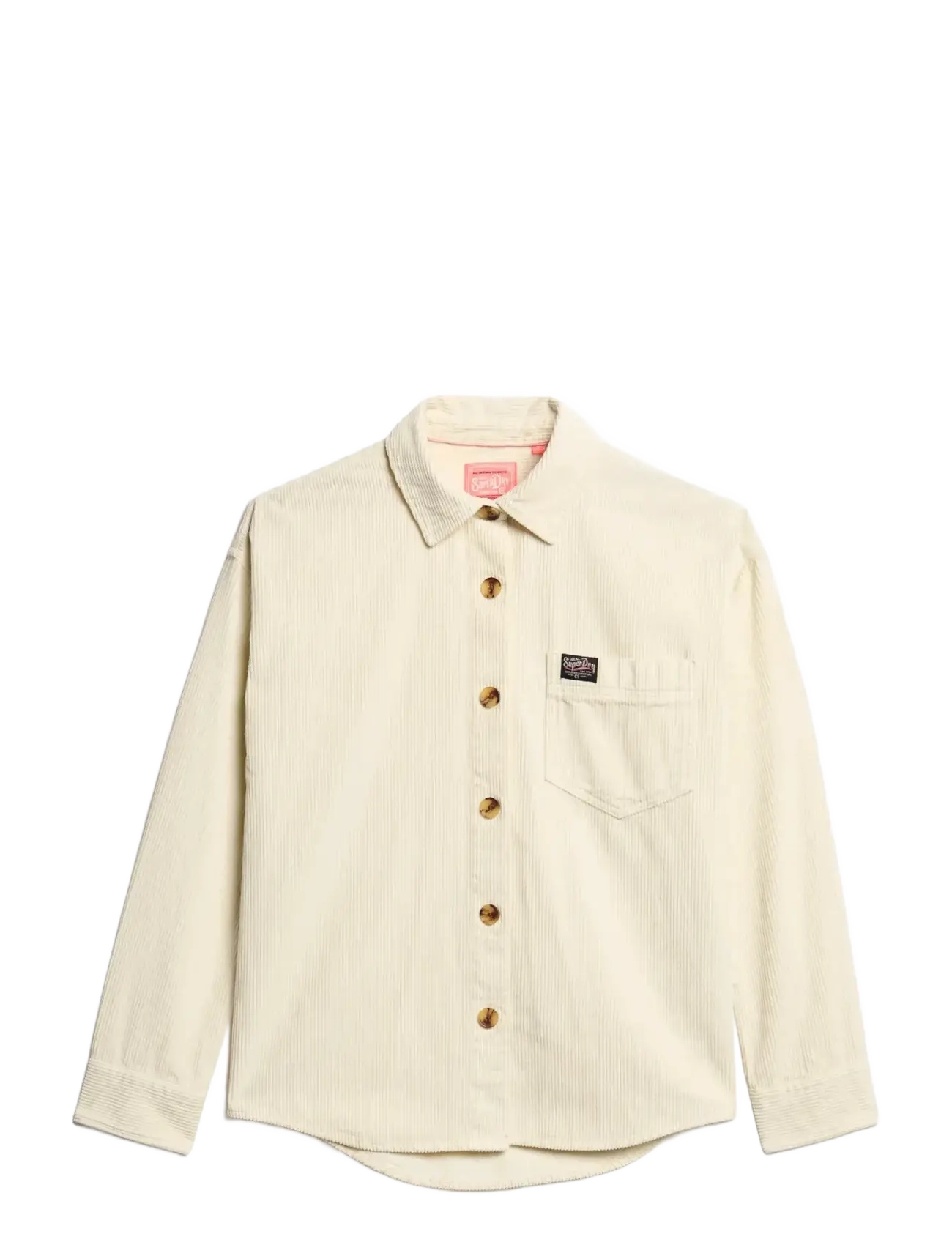 SUPERDRY Chunky Cord Overshirt Cream - 10 - Damen