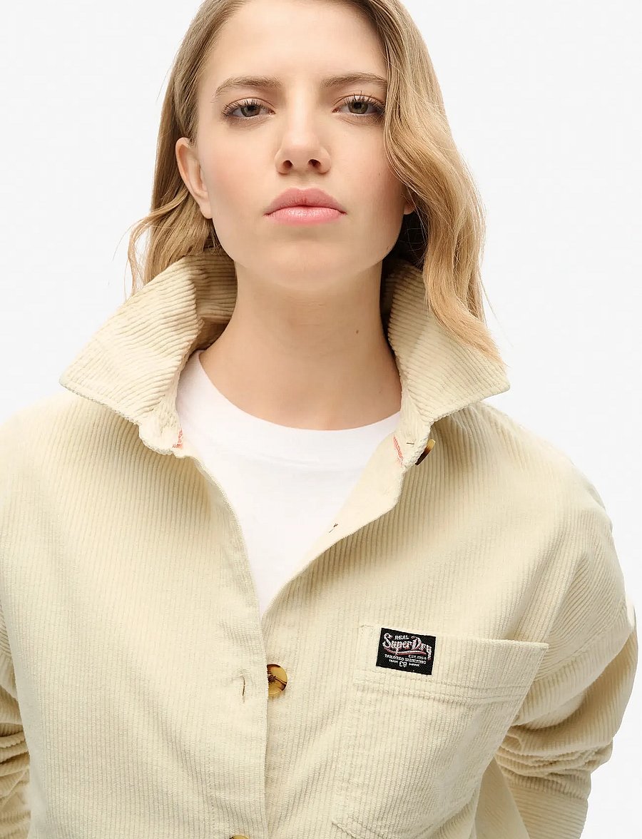 Superdry - CHUNKY CORD OVERSHIRT - overshirts - birch - 3