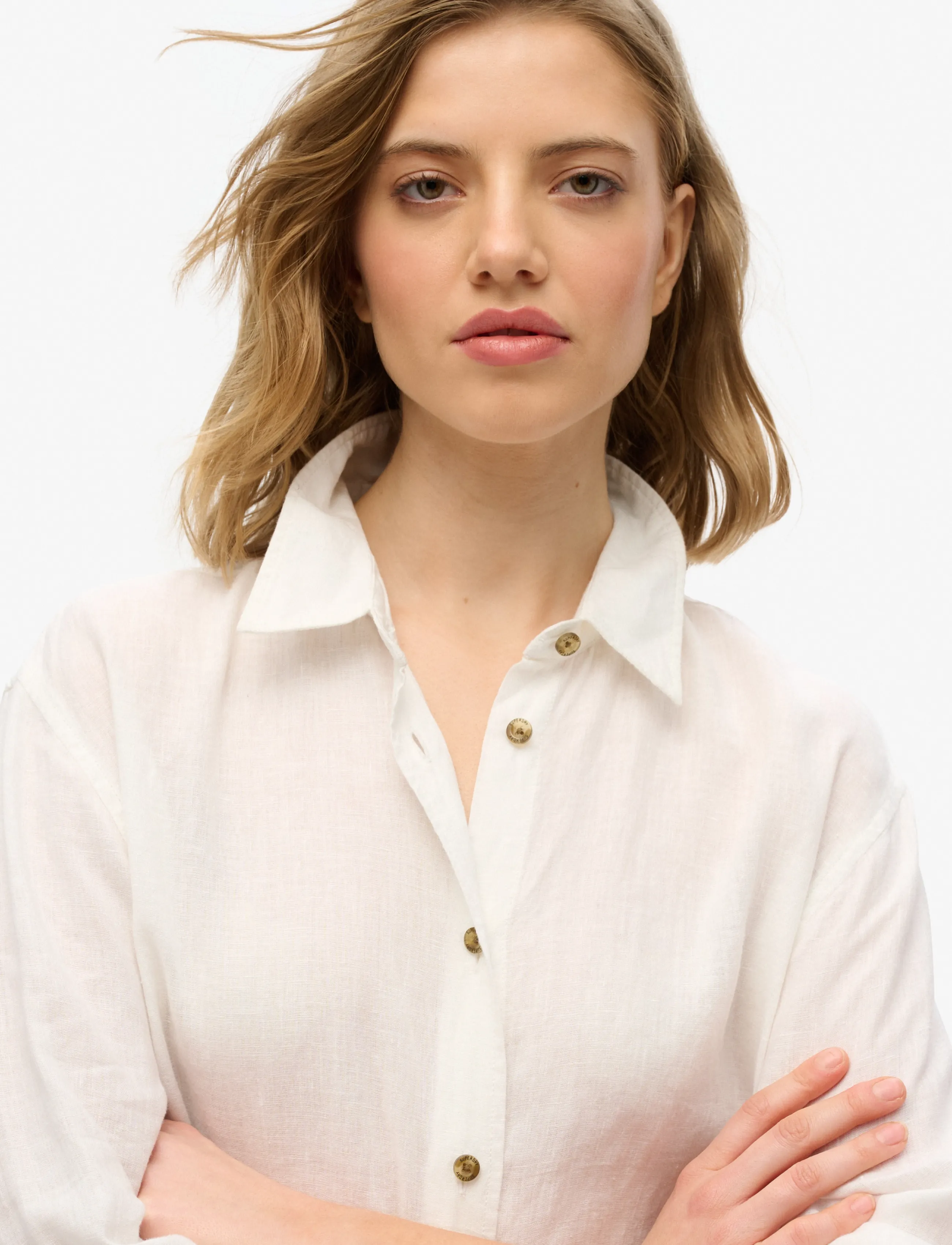 Superdry - CASUAL LINEN BOYFRIEND SHIRT - leinenhemden - optic - 4