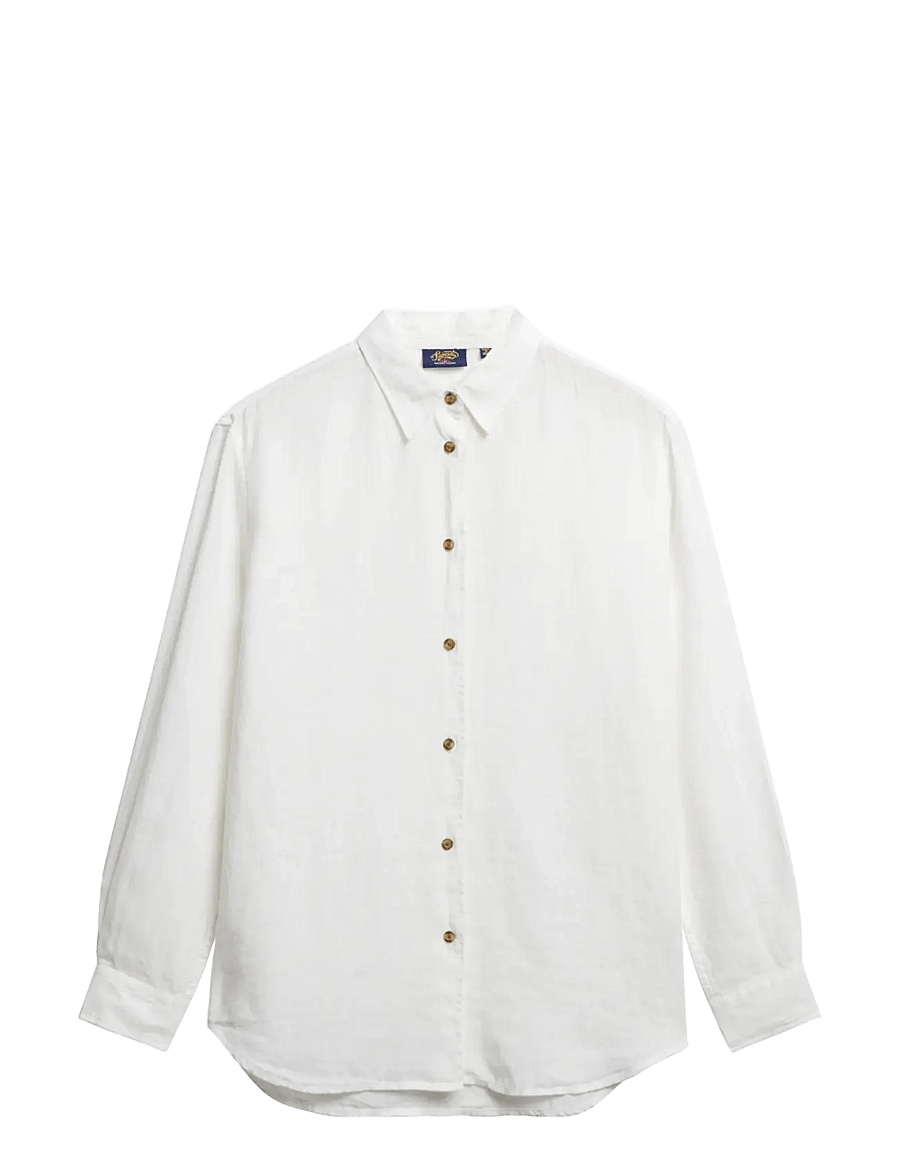 Superdry - CASUAL LINEN BOYFRIEND SHIRT - leinenhemden - optic - 2