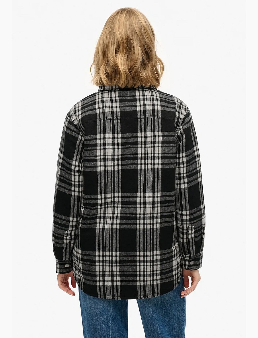Superdry - CHECK LINED SHIRT - overshirts - black check - 2
