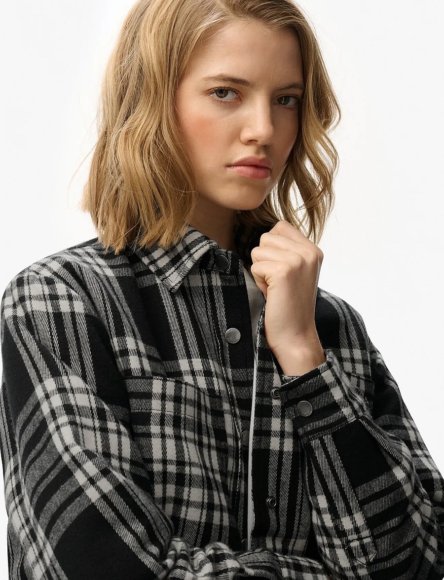 Superdry - CHECK LINED SHIRT - overshirts - black check - 4