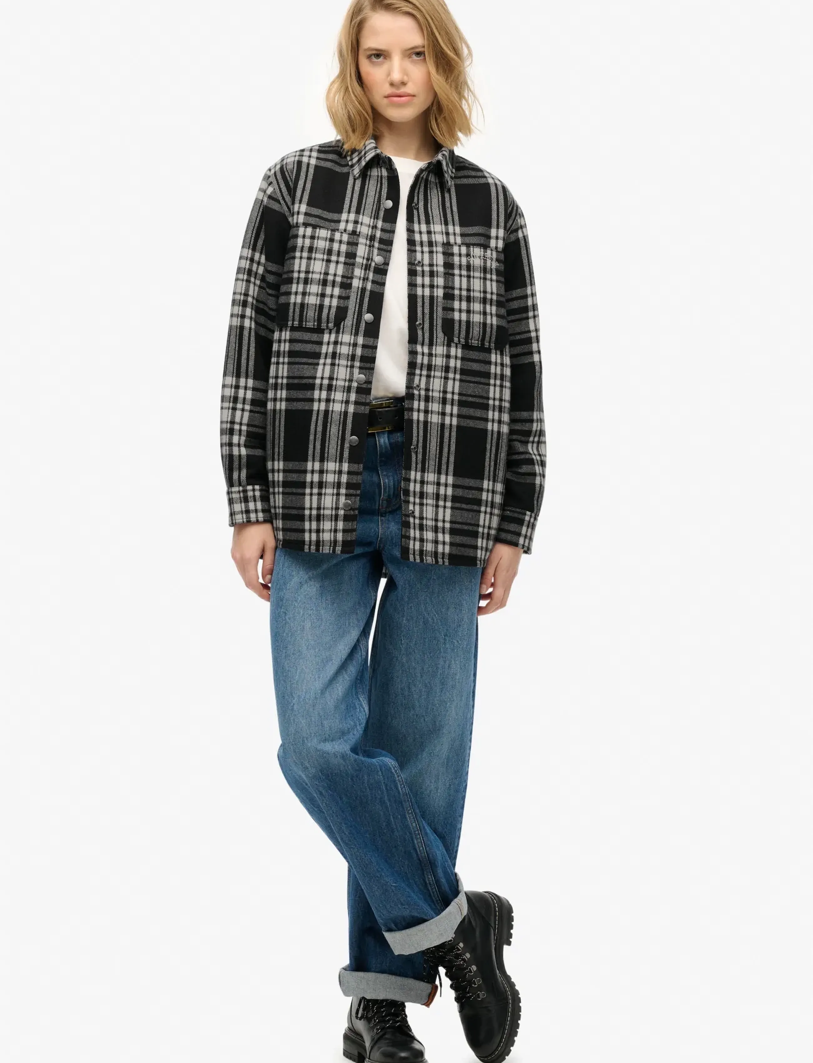 Superdry - CHECK LINED SHIRT - autumn clothing - black check - 5