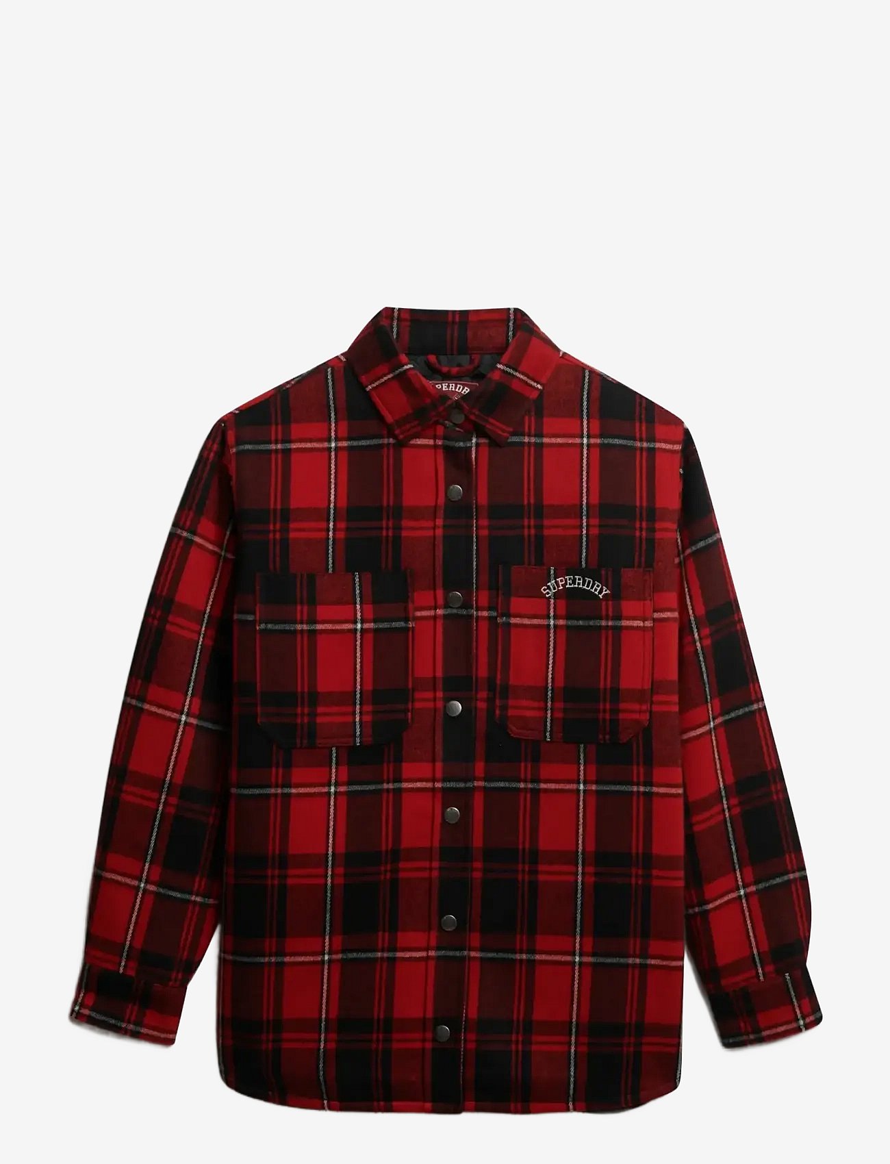 Superdry Check Lined Shirt - Red - 14