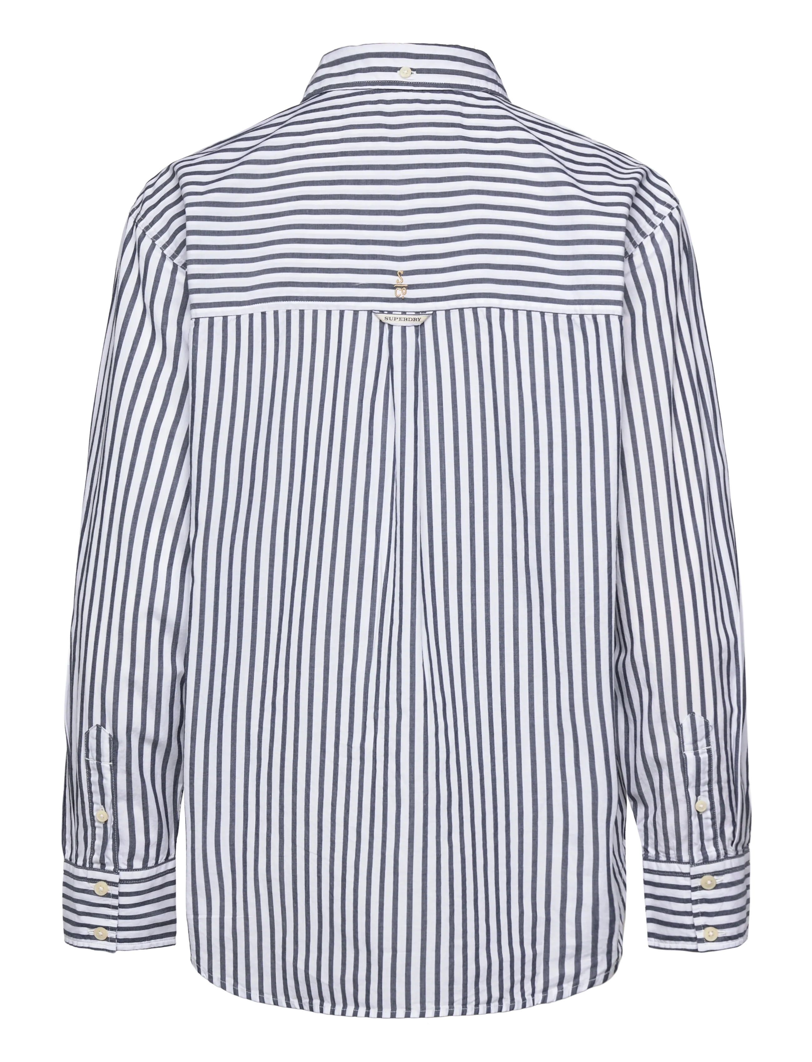 Superdry - POPLIN RELAXED L/S SHIRT - long-sleeved shirts - navy/white - 2