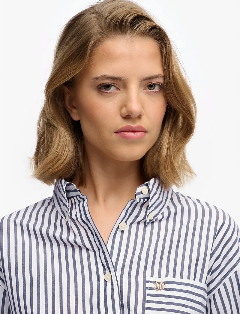 Superdry - POPLIN RELAXED L/S SHIRT - long-sleeved shirts - navy/white - 3