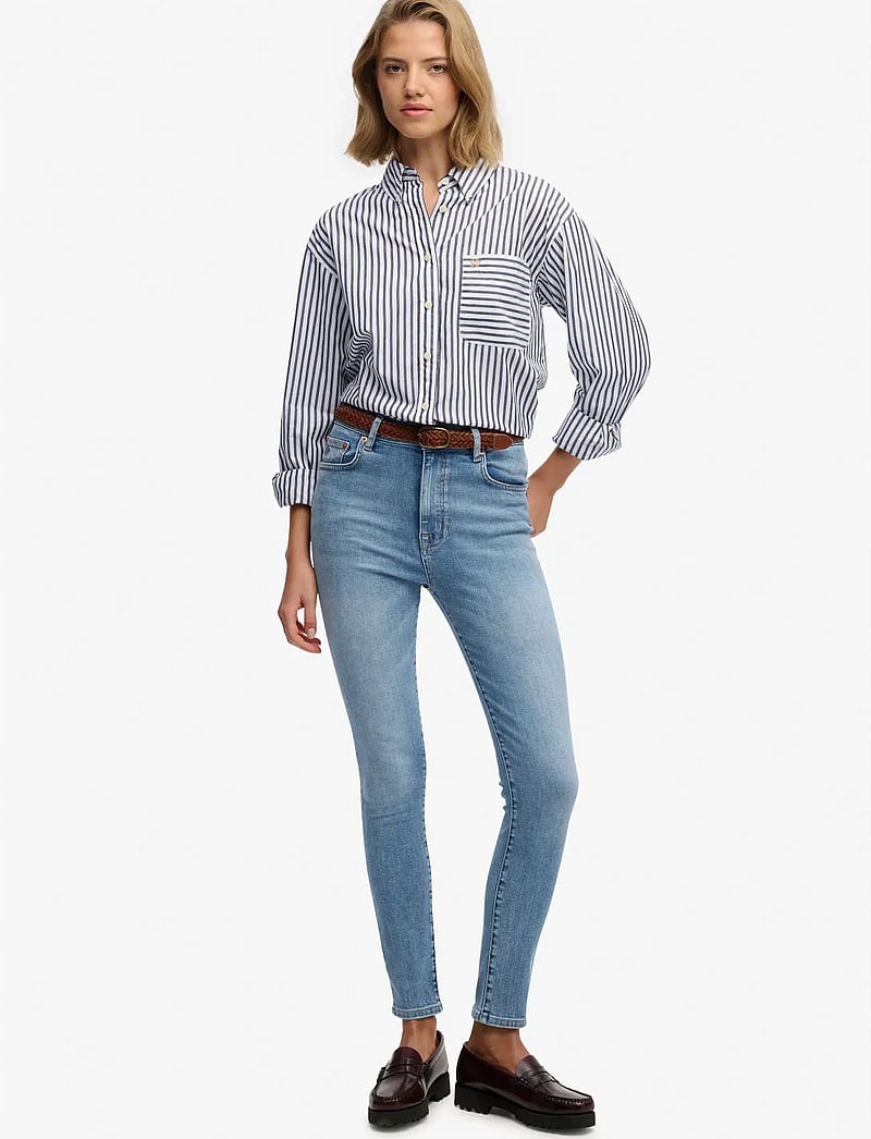 Superdry - POPLIN RELAXED L/S SHIRT - long-sleeved shirts - navy/white - 5