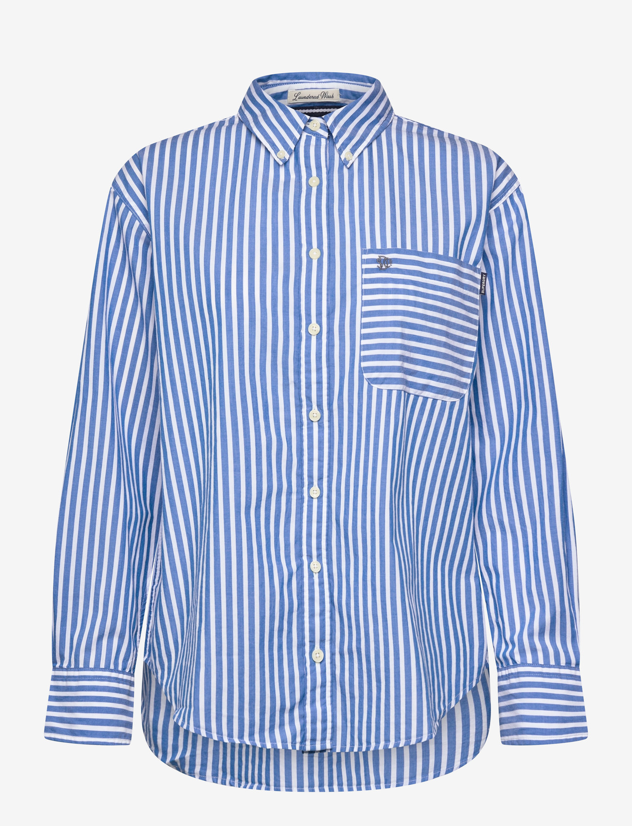 Superdry - POPLIN RELAXED L/S SHIRT - långärmade skjortor - royal blue/white - 1