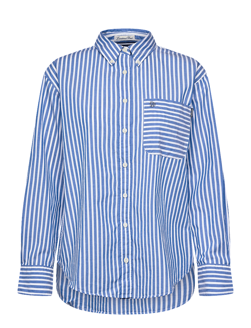 Superdry - POPLIN RELAXED L/S SHIRT - long-sleeved shirts - royal blue/white - 1