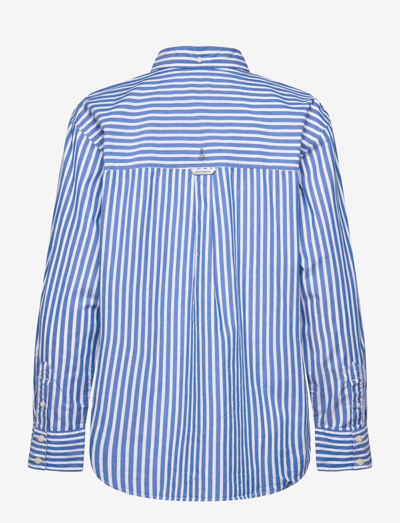 Superdry - POPLIN RELAXED L/S SHIRT - långärmade skjortor - royal blue/white - 2