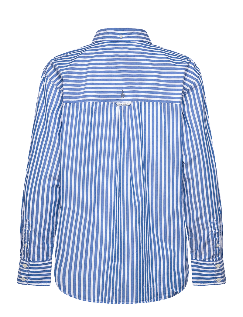 Superdry - POPLIN RELAXED L/S SHIRT - long-sleeved shirts - royal blue/white - 2