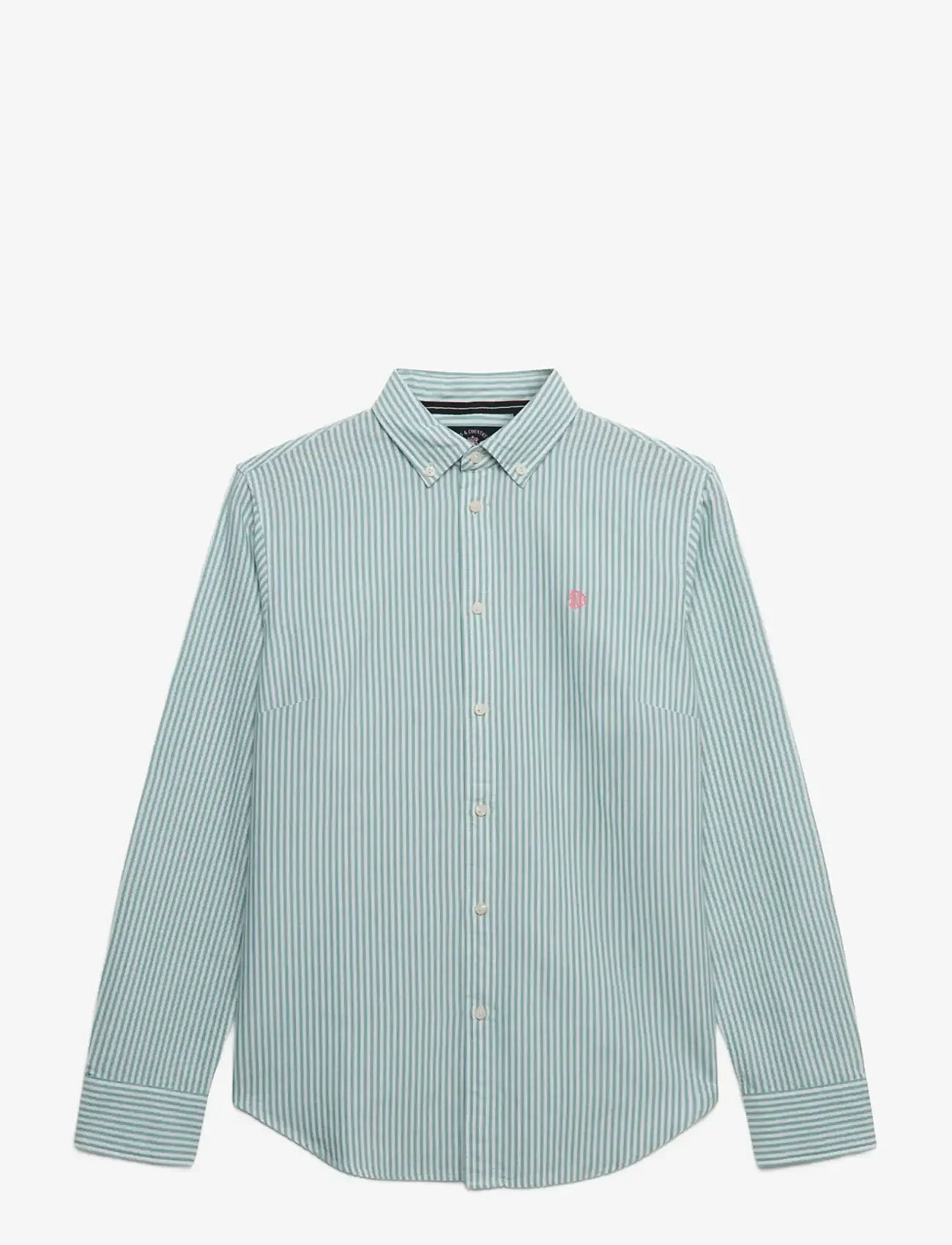 Superdry - SLIM OXFORD BD L,S SHIRT - langærmede skjorter - peppermint chalk stripe oxford - 1
