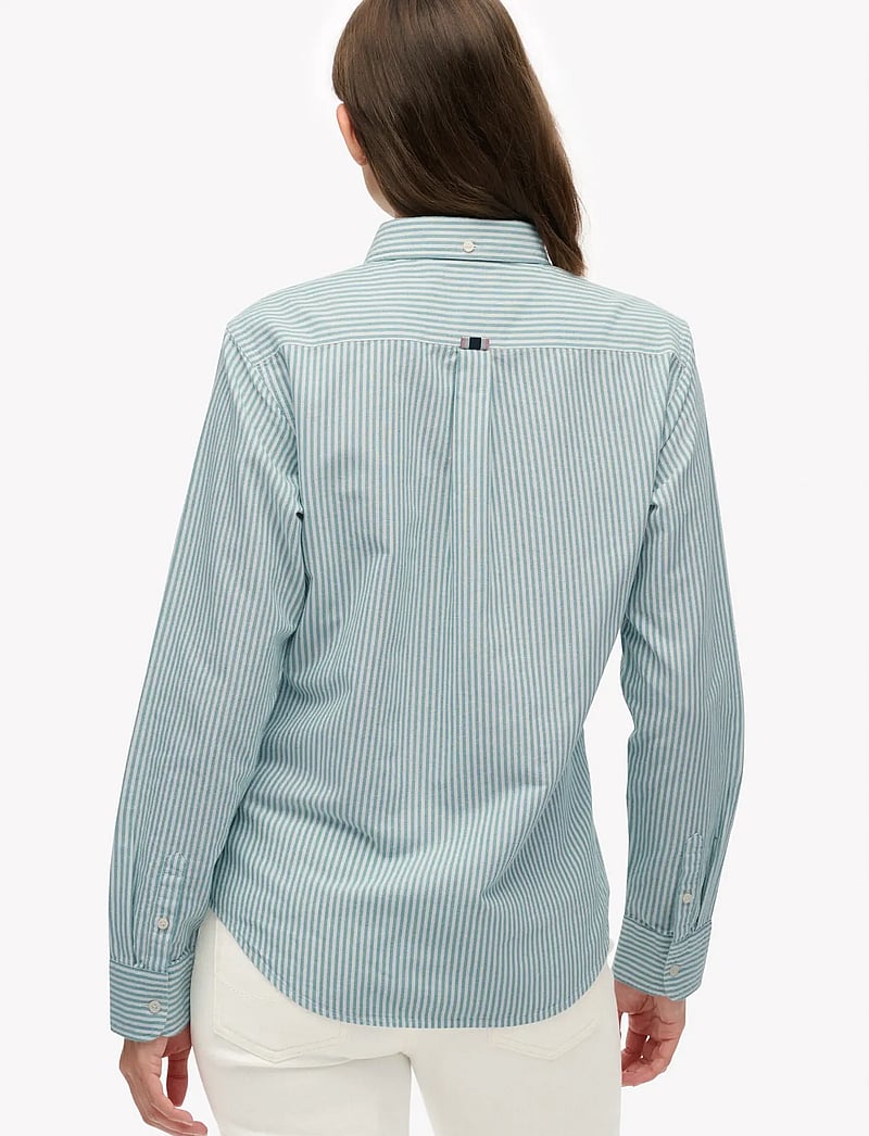 Superdry - SLIM OXFORD BD L,S SHIRT - langærmede skjorter - peppermint chalk stripe oxford - 5