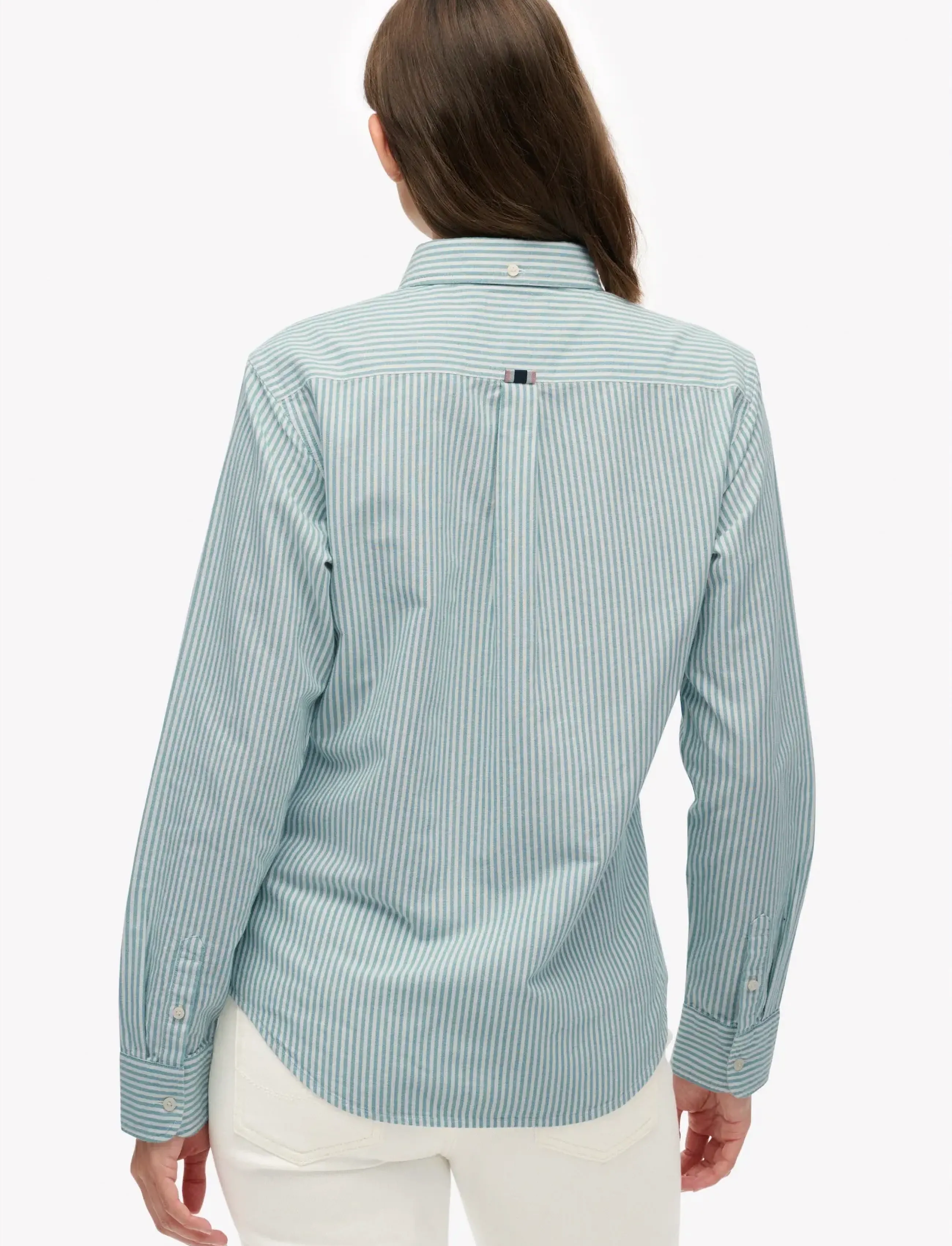Superdry - SLIM OXFORD BD L,S SHIRT - langærmede skjorter - peppermint chalk stripe oxford - 5