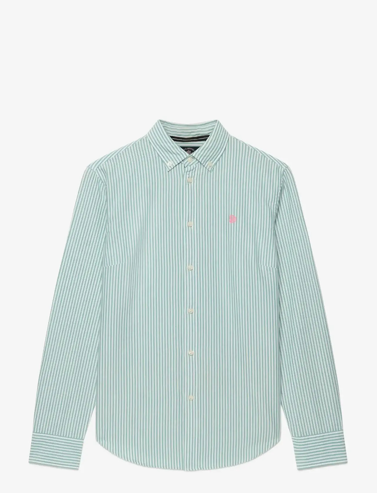 Superdry - SLIM OXFORD BD L,S SHIRT - langærmede skjorter - peppermint chalk stripe oxford - 2