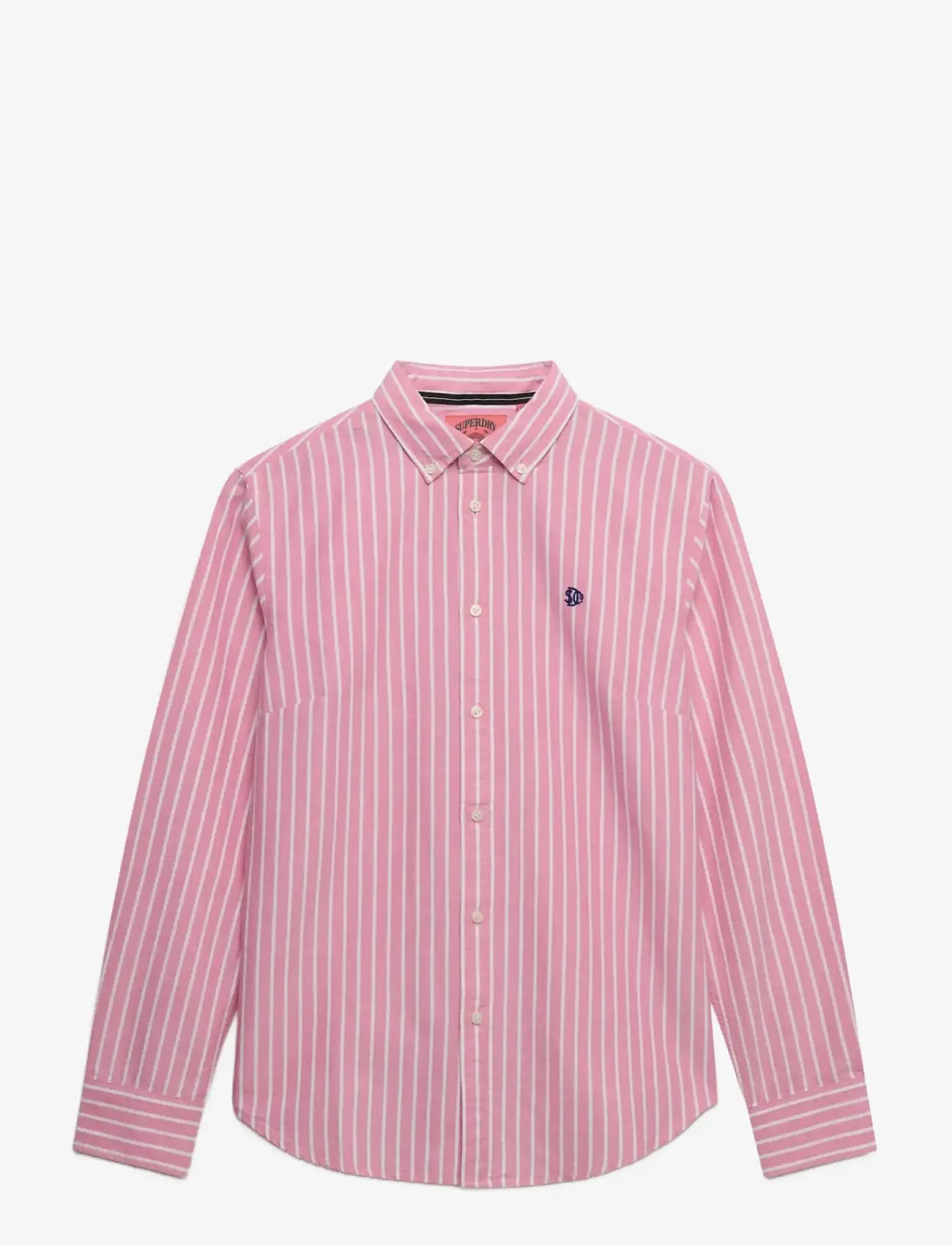 Superdry - SLIM OXFORD BD L,S SHIRT - langærmede skjorter - broker pink stripe - 1