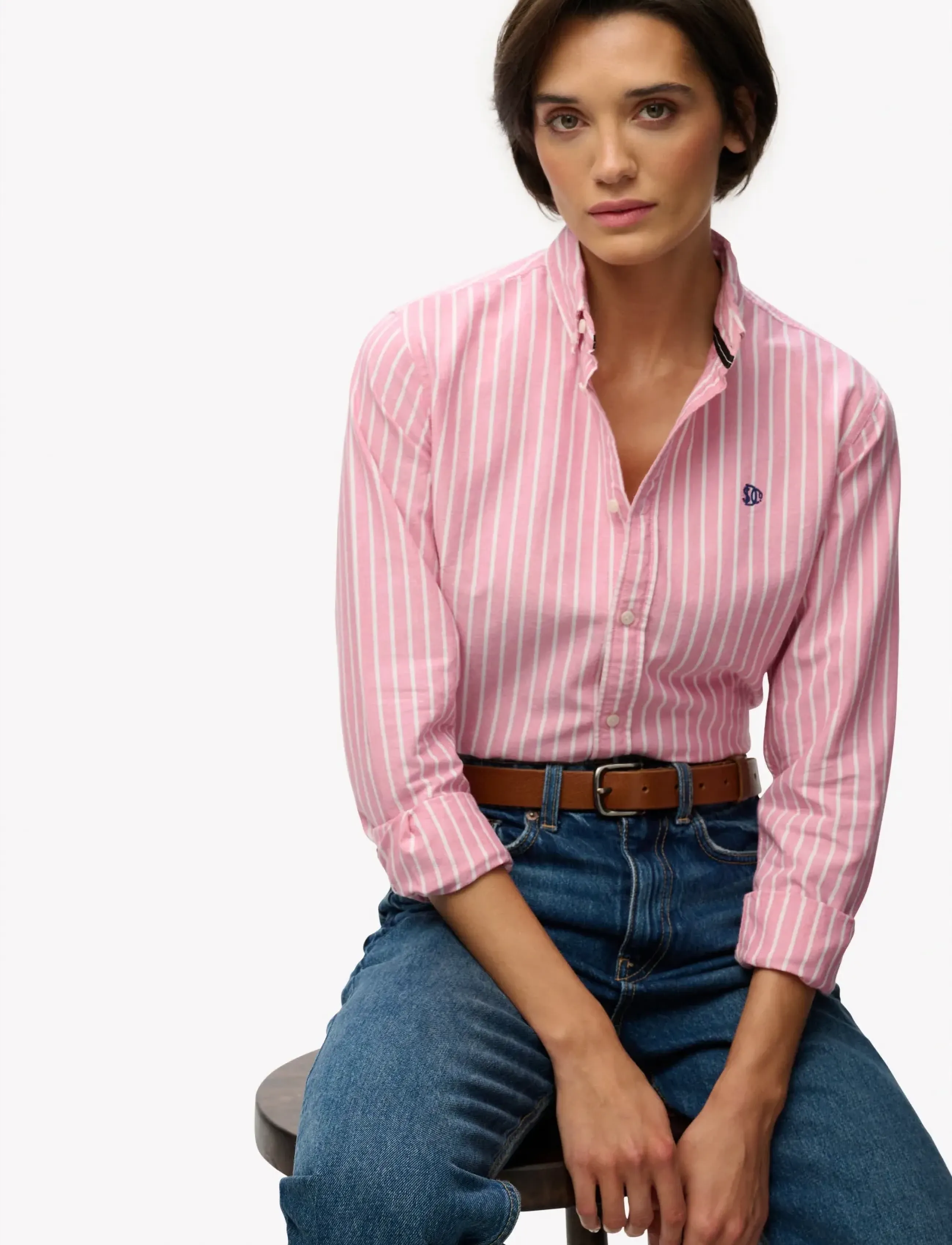 Superdry Slim Oxford Bd L,S Shirt skjortor dam – bild 7