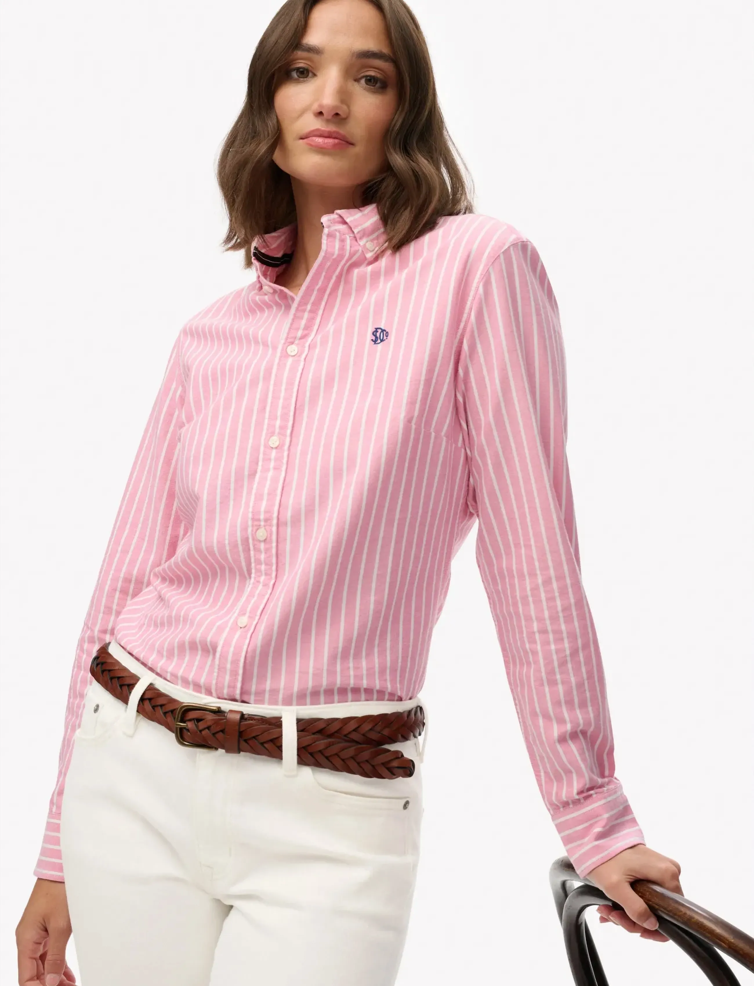 Superdry Slim Oxford Bd L,S Shirt skjortor dam – bild 8