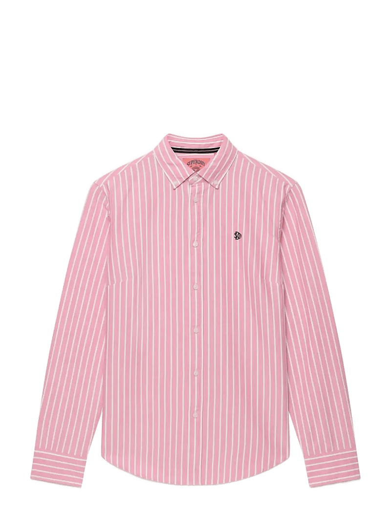 Superdry - SLIM OXFORD BD L,S SHIRT - langærmede skjorter - broker pink stripe - 2