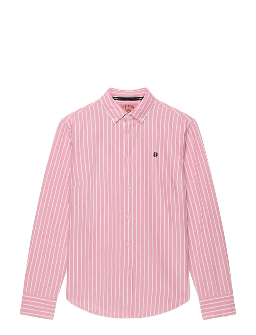Superdry - SLIM OXFORD BD L,S SHIRT - langærmede skjorter - broker pink stripe - 2