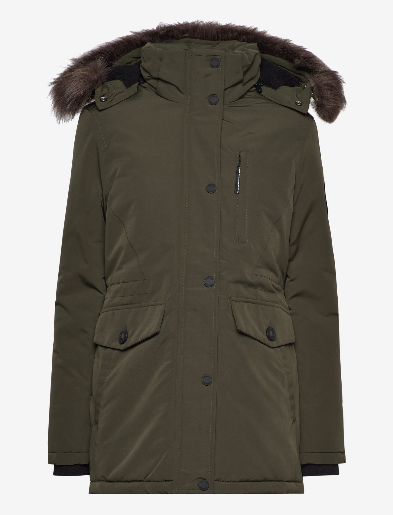 Superdry Vintage Everest Parka Imbottito Uomo - Slim Fit, Cappuccio In Pile, Pelliccia Sintetica Rimovibile