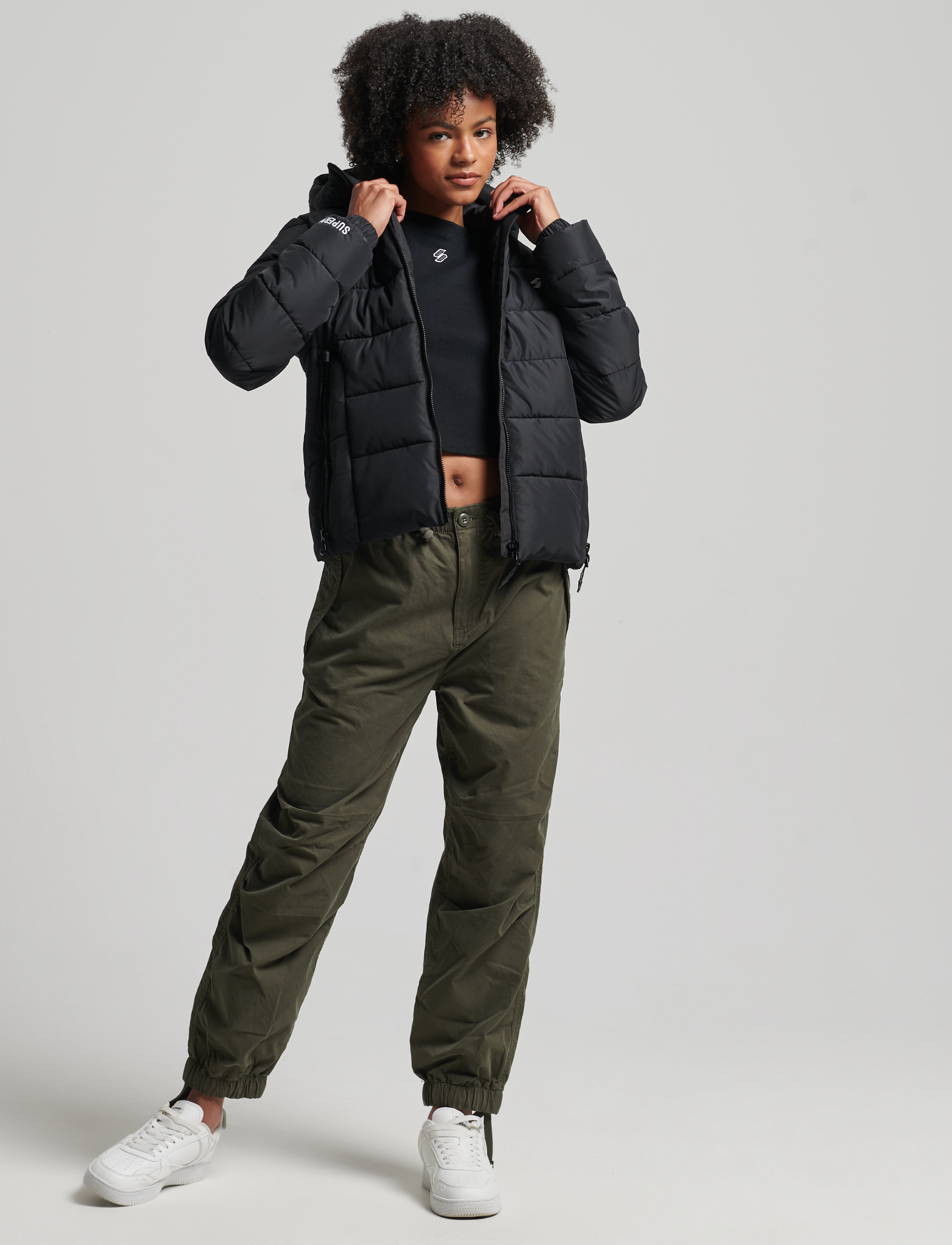 Superdry - HOODED SPIRIT SPORTS PUFFER - black - 3
